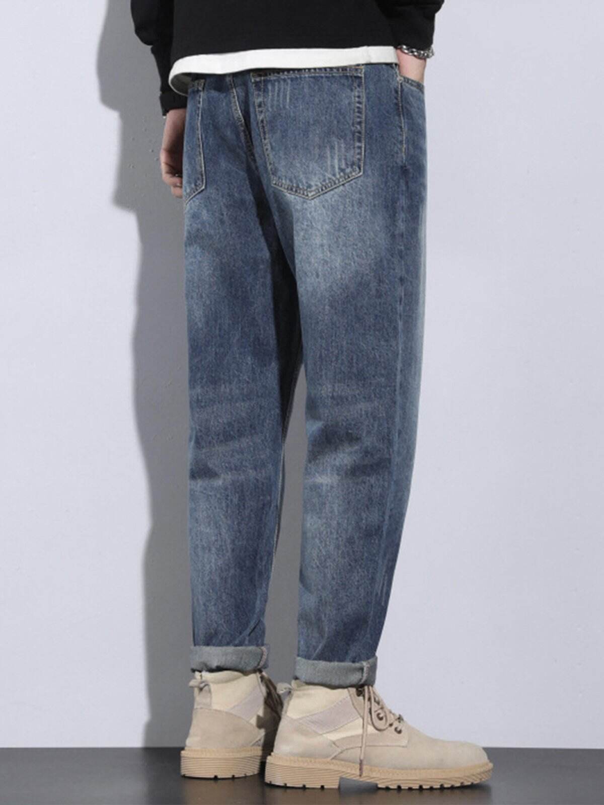 M's Vintage Casual Taper Loose Fit Jeans
