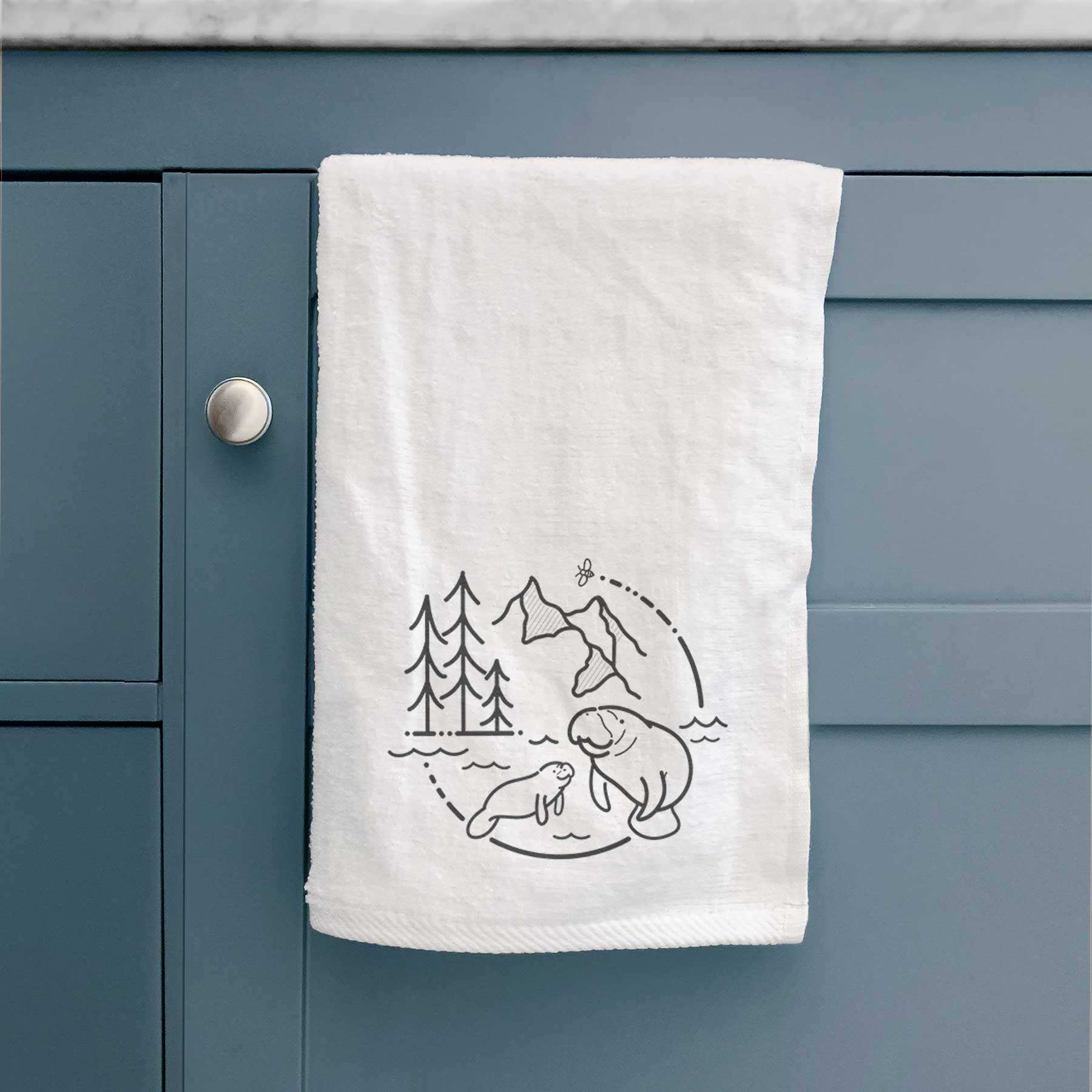 It's All Connected - Manatee Premium Decorative Hand Towel