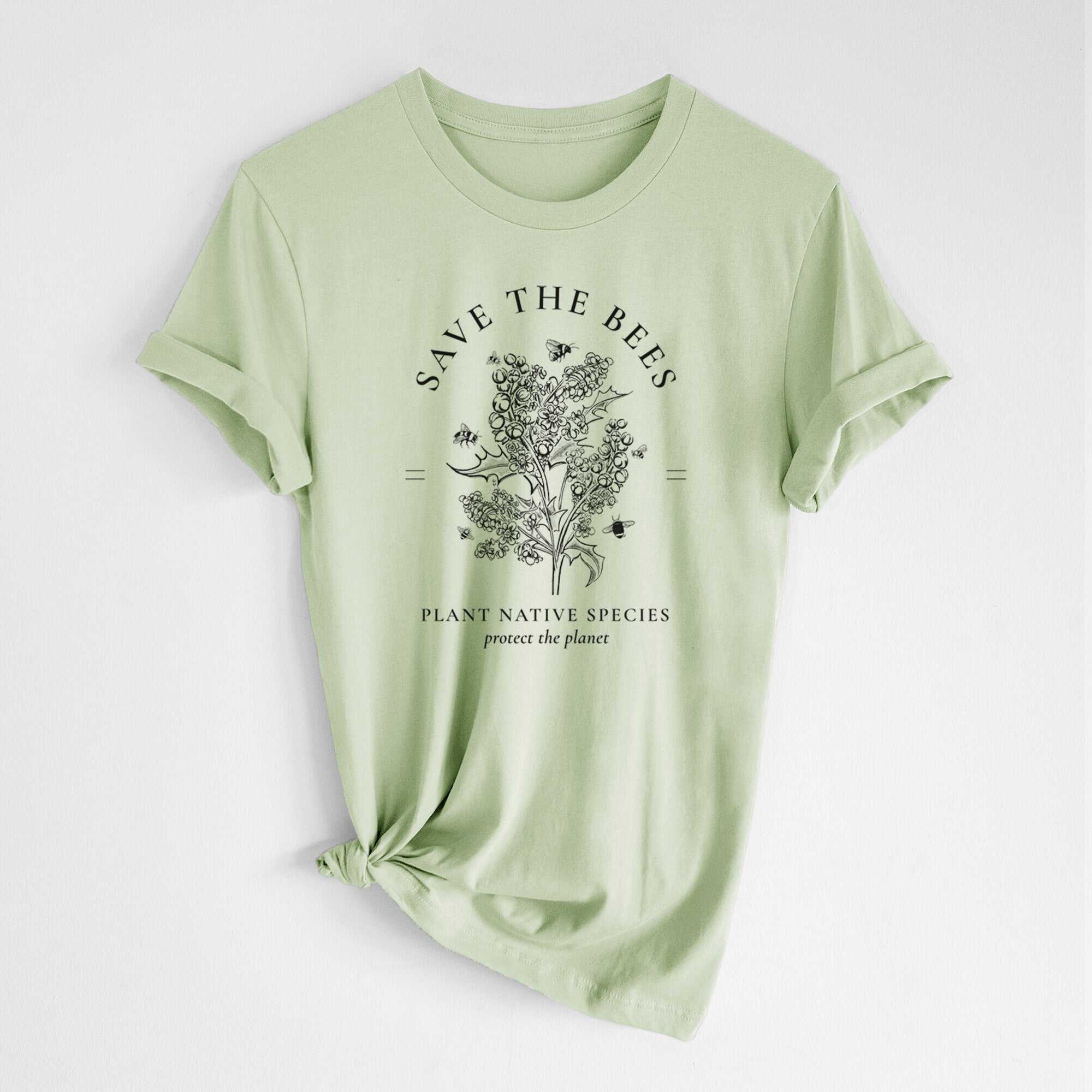 Save the Bees - Plant Native Species - Lightweight 100% Cotton Unisex Crewneck