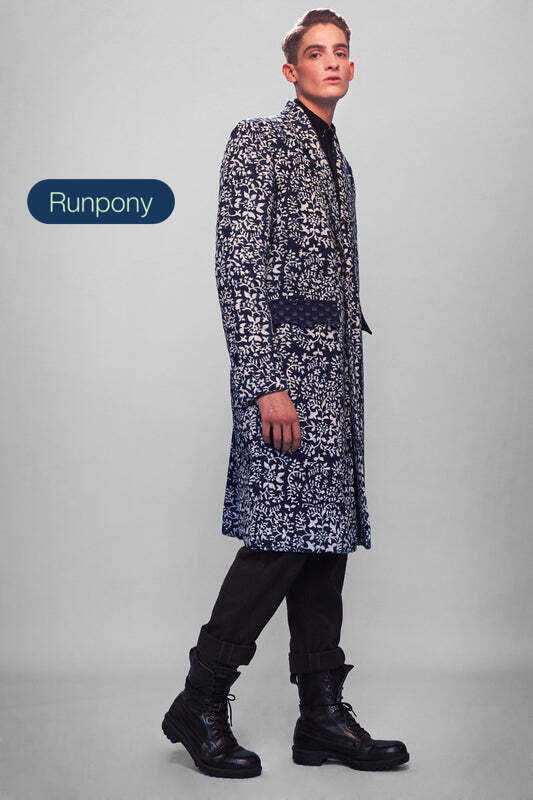 TOPOL coat - Indigo print