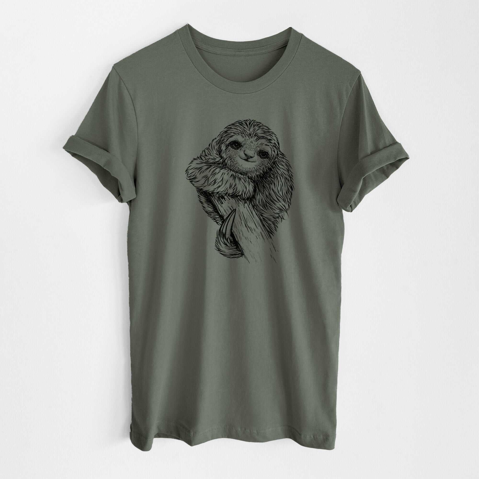 Pygmy Three-toed Sloth - Bradypus pygmaeus - Lightweight 100% Cotton Unisex Crewneck