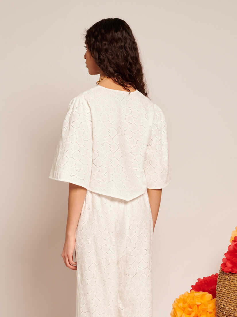 Blanca Broderie Anglaise Top