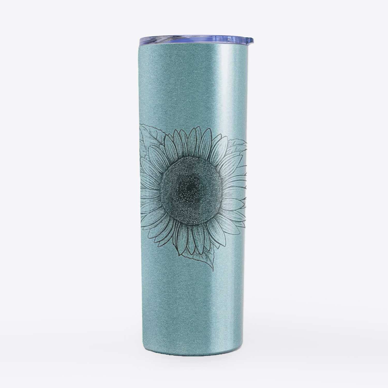 Lemon Queen Sunflower - Helianthus Annuus - 20oz Skinny Tumbler