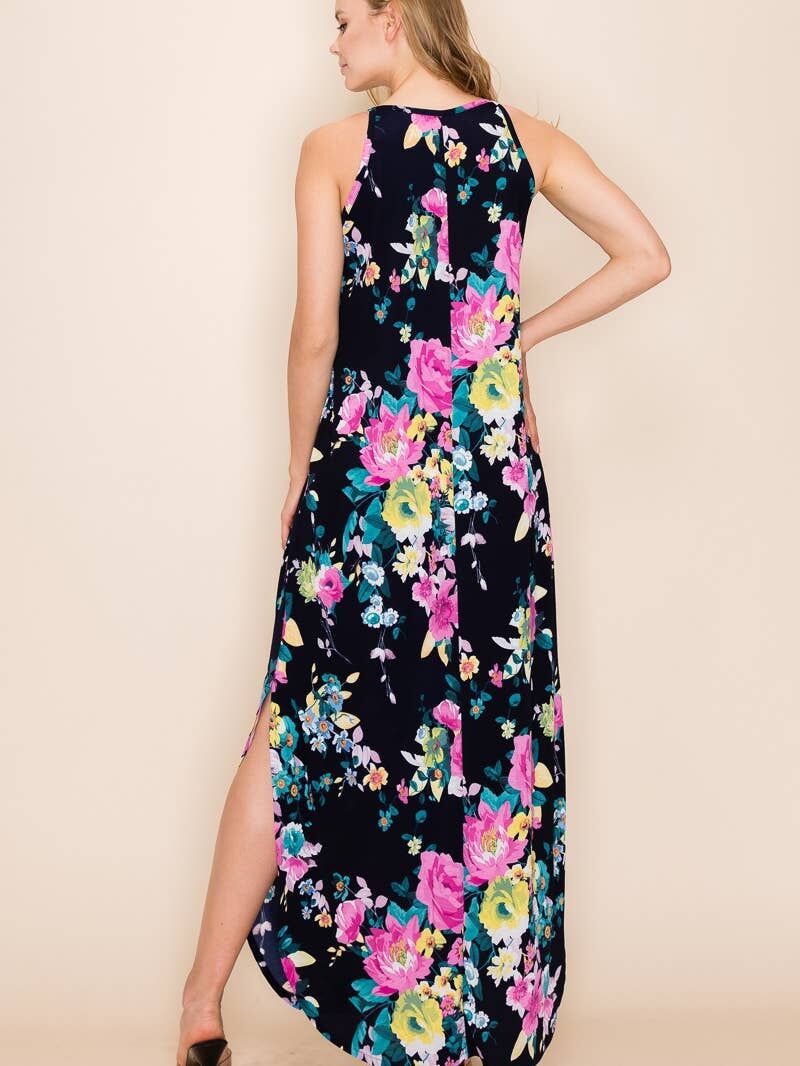 Sleeveless Floral Maxi Dress