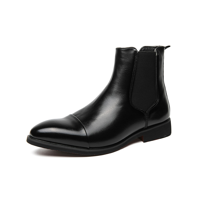 ANNIBALE CARRACCI GENUINE LEATHER CHELSEA BOOTS