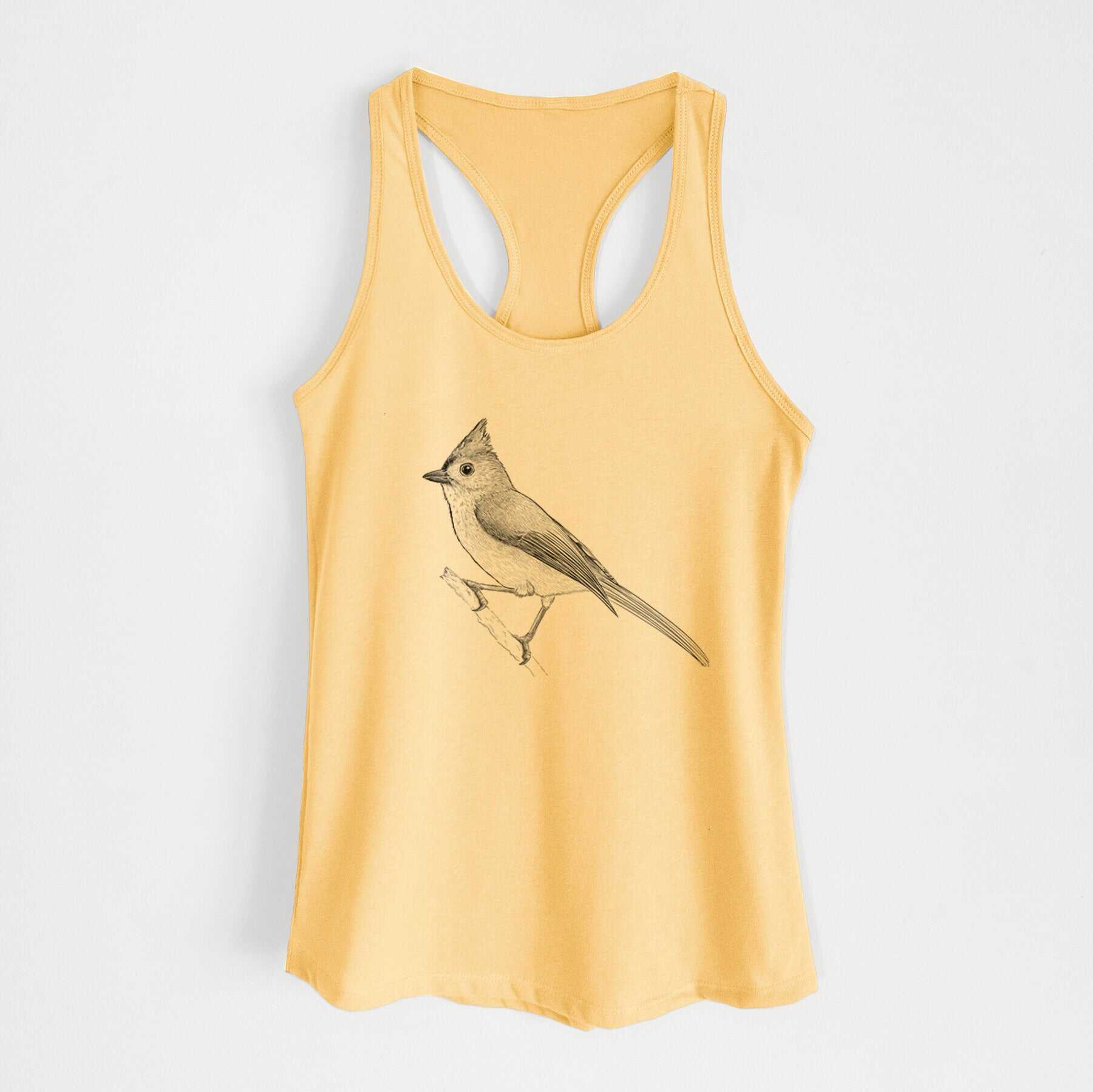 Tufted Titmouse - Baeolophus bicolor - Women's Racerback Tanktop