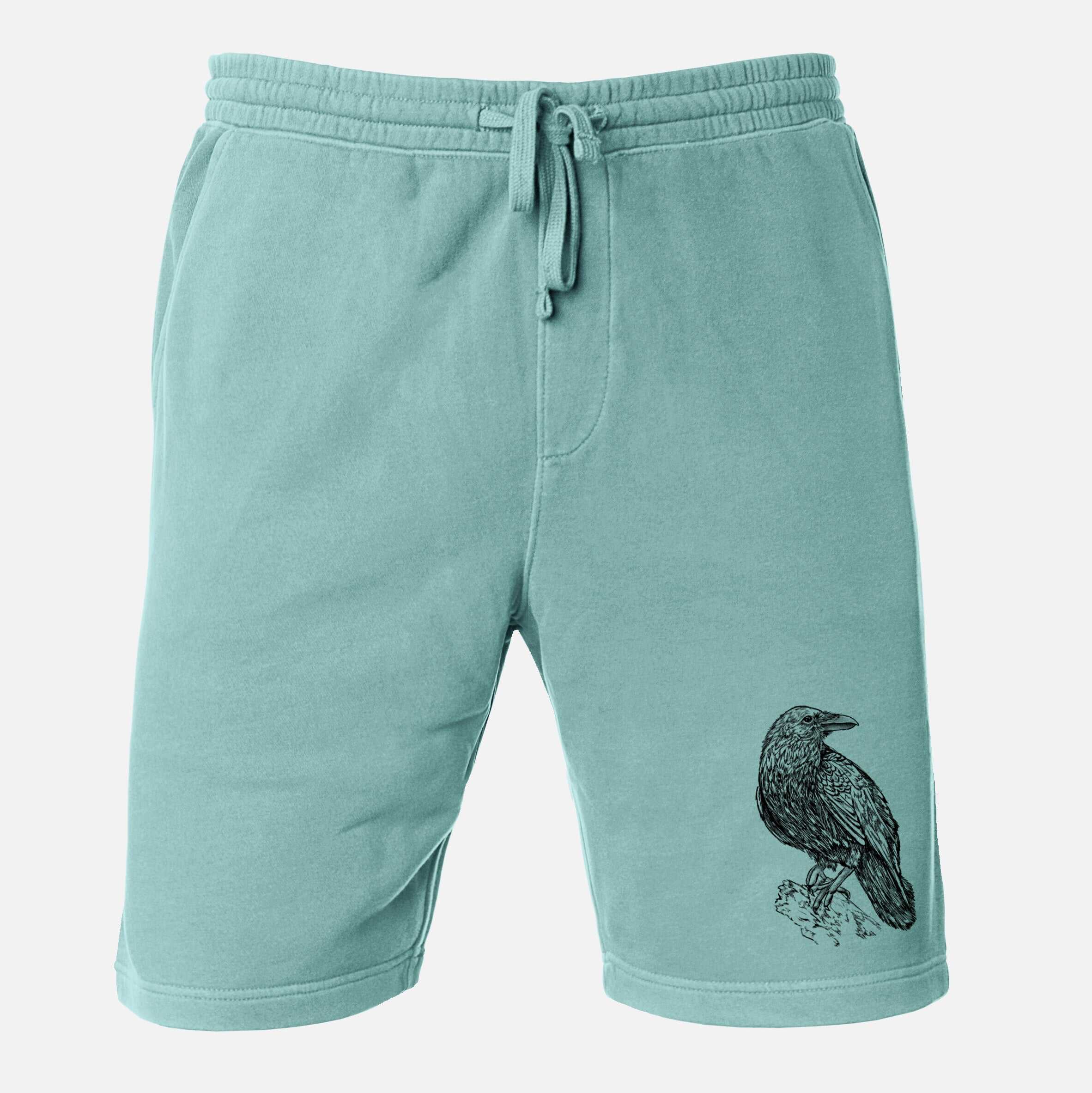 Corvus corax - Common Raven - Unisex Pigment Dyed Shorts