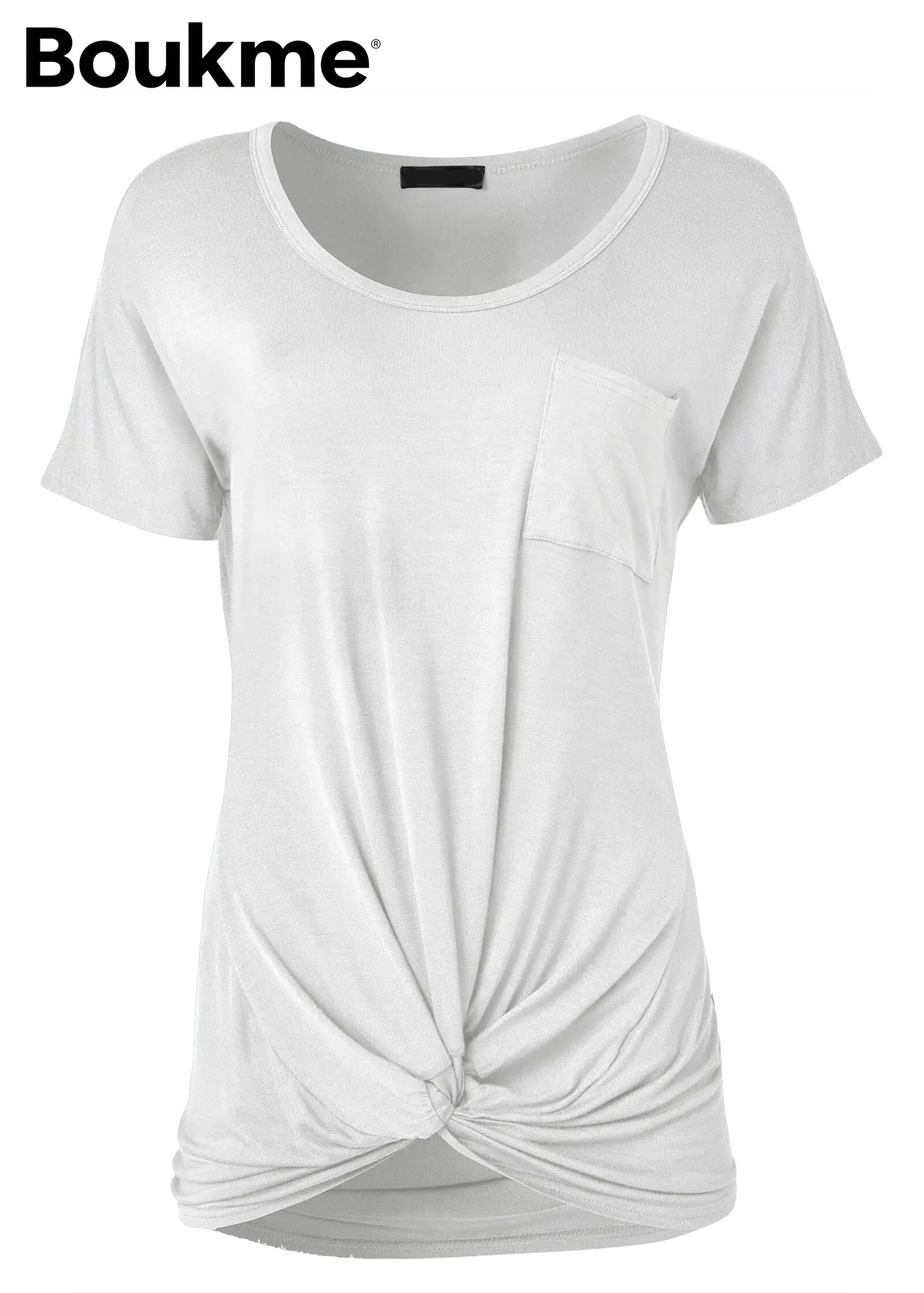Twisted Knot Detail Tee - White