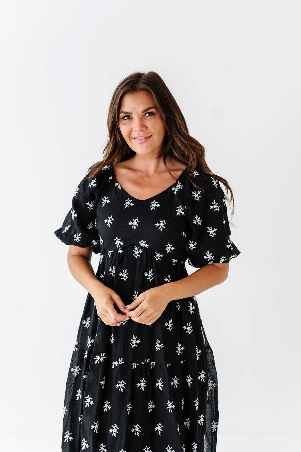 Pearl Midi Dress in Black - Size Small, Medium, & 3X Left