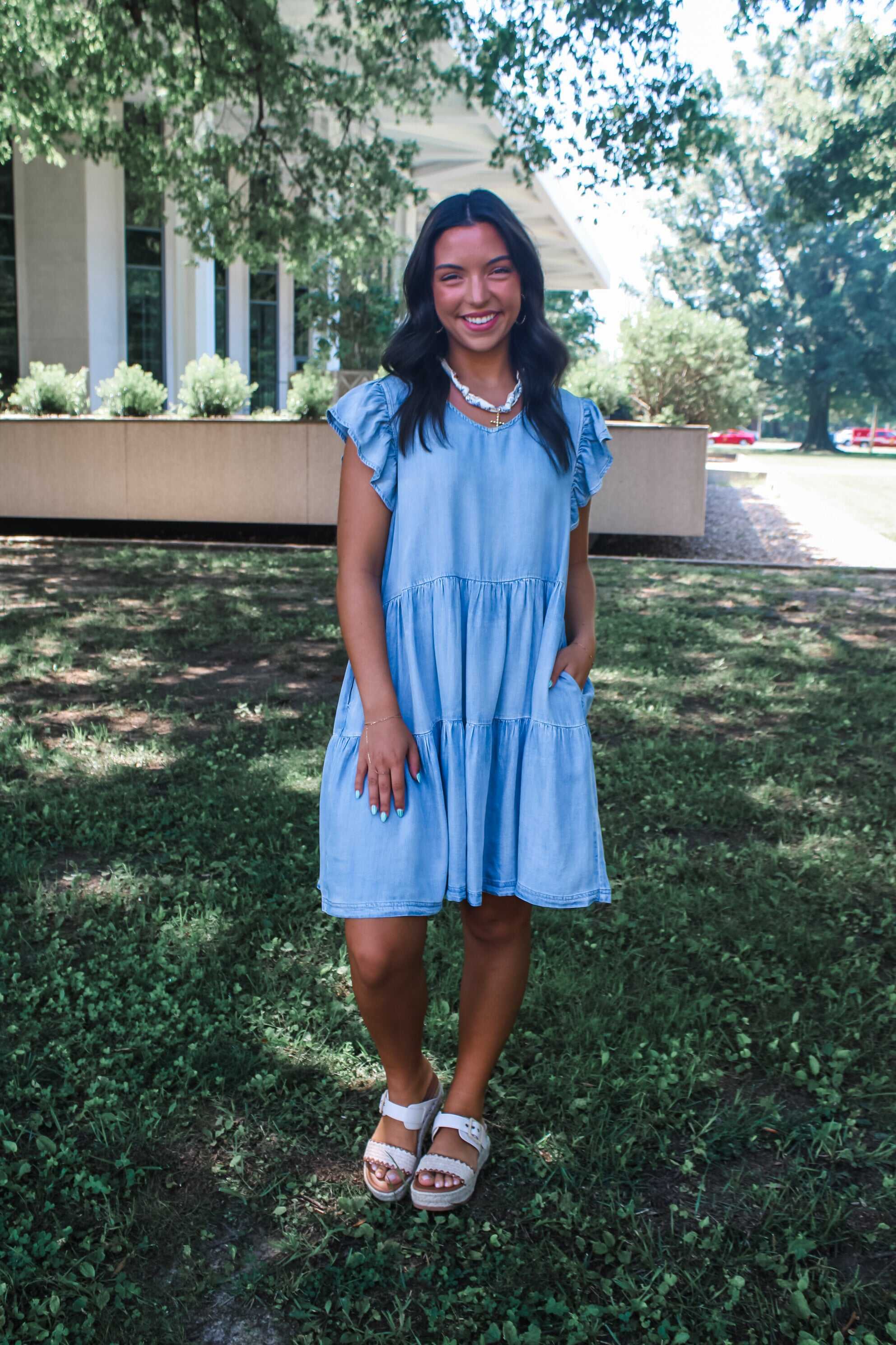 Lovely As Ever Denim Dress