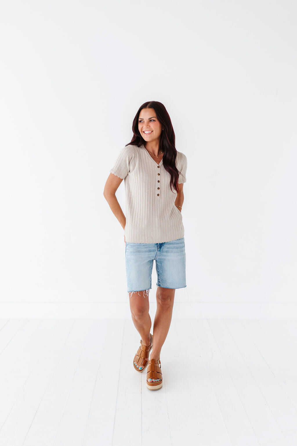 Taryn Ribbed Top - Size Small & Large Left