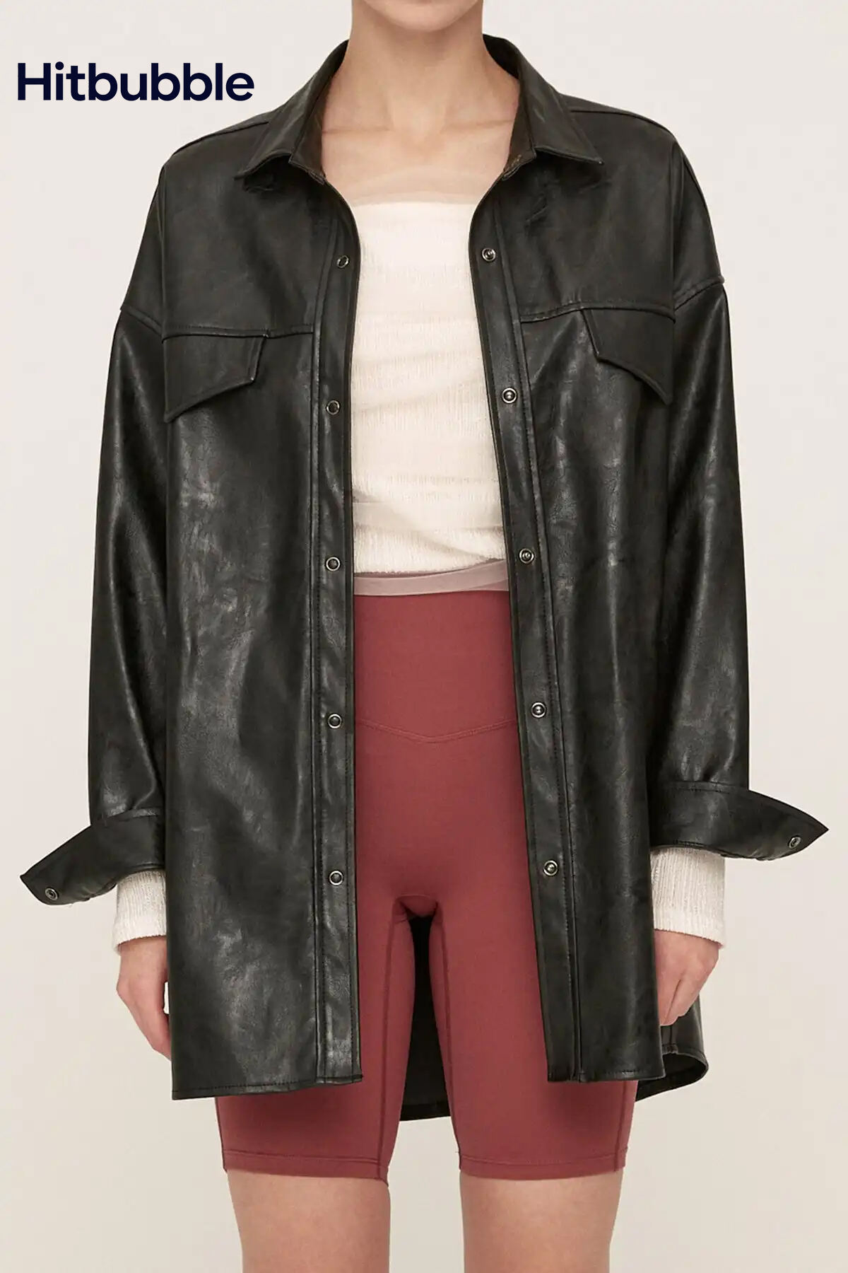 Mia Pleather Oversized Jacket