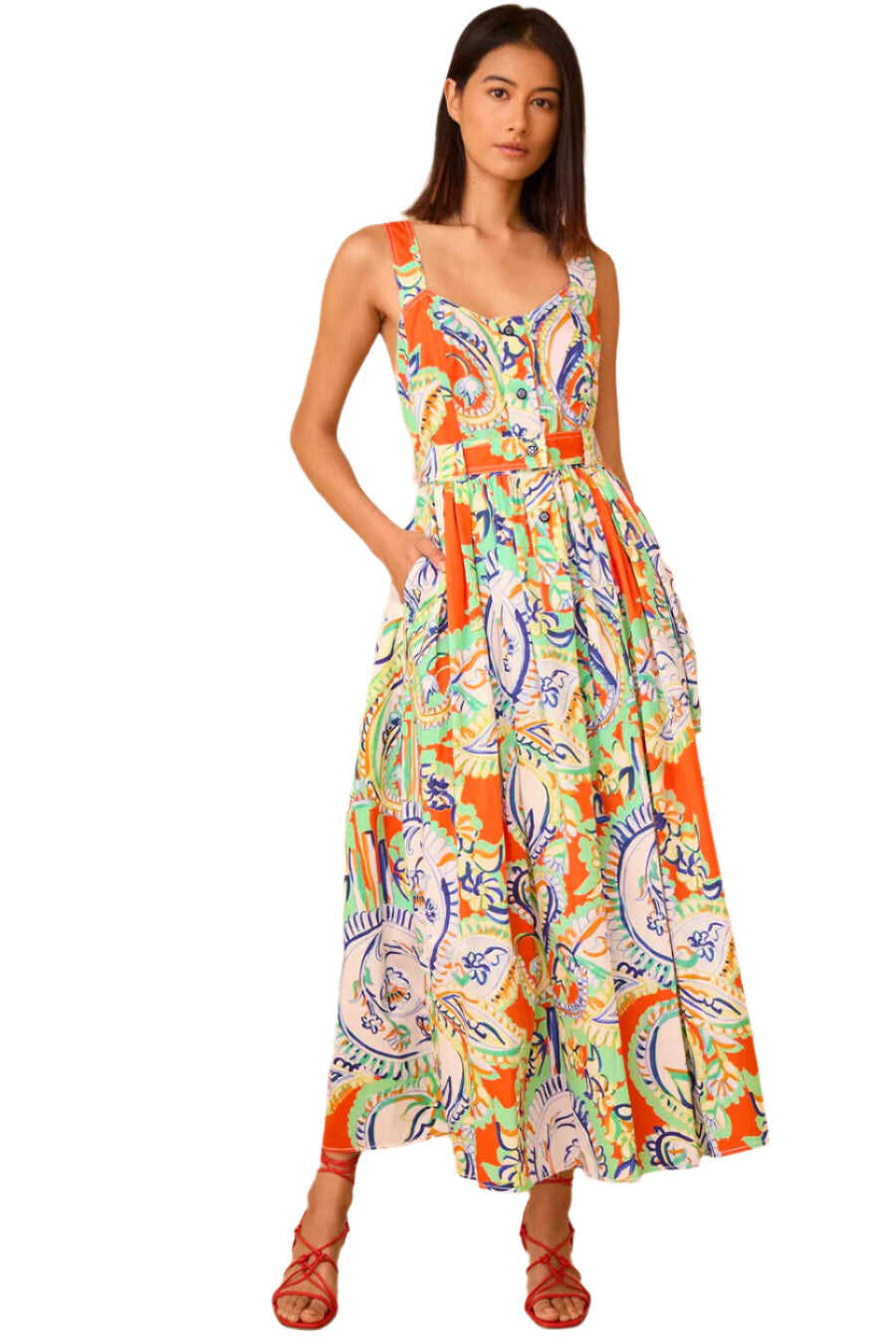 Hunter Bell Cleo Dress in Amalfi Tiles