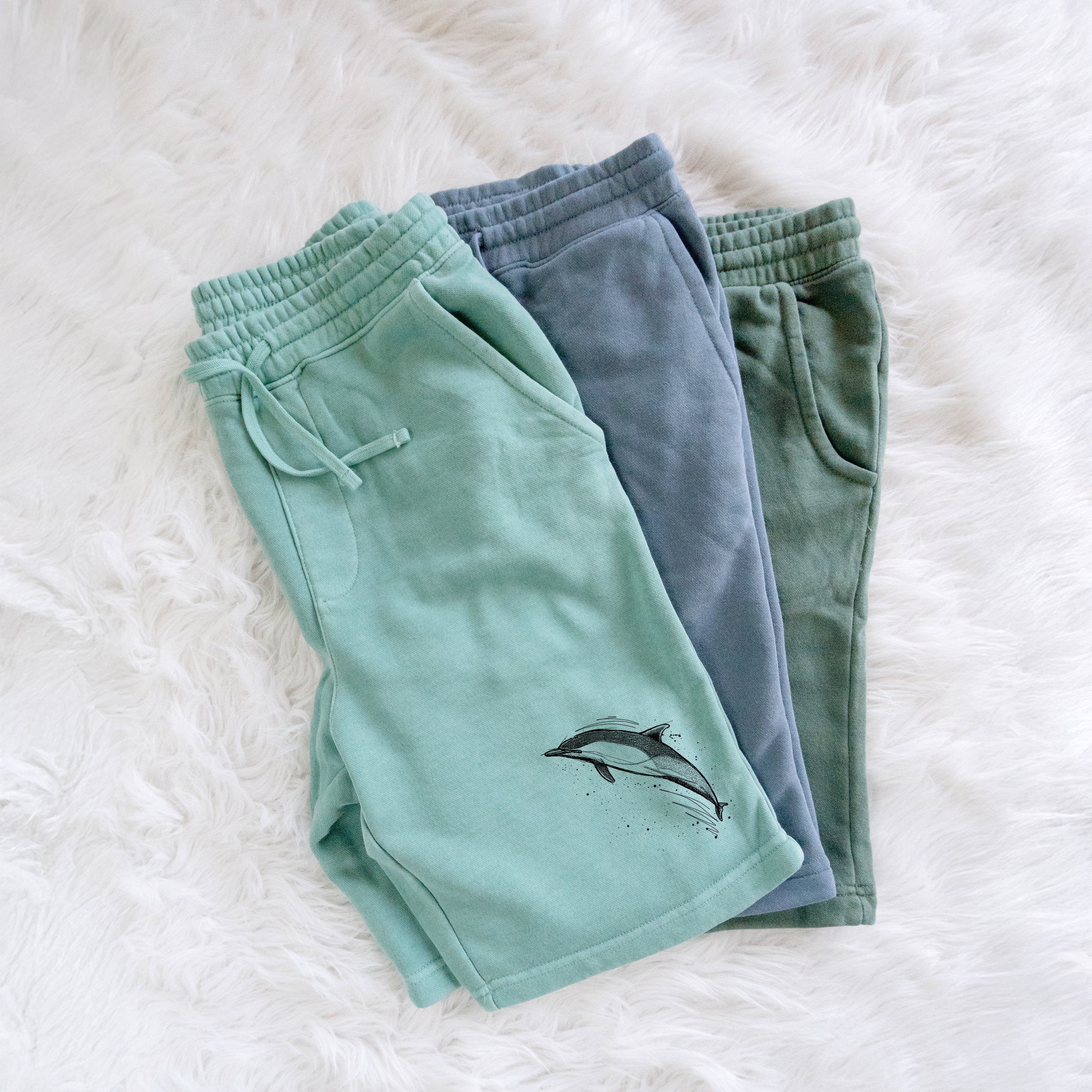Short-Beaked Common Dolphin - Delphinus delphis - Unisex Pigment Dyed Shorts