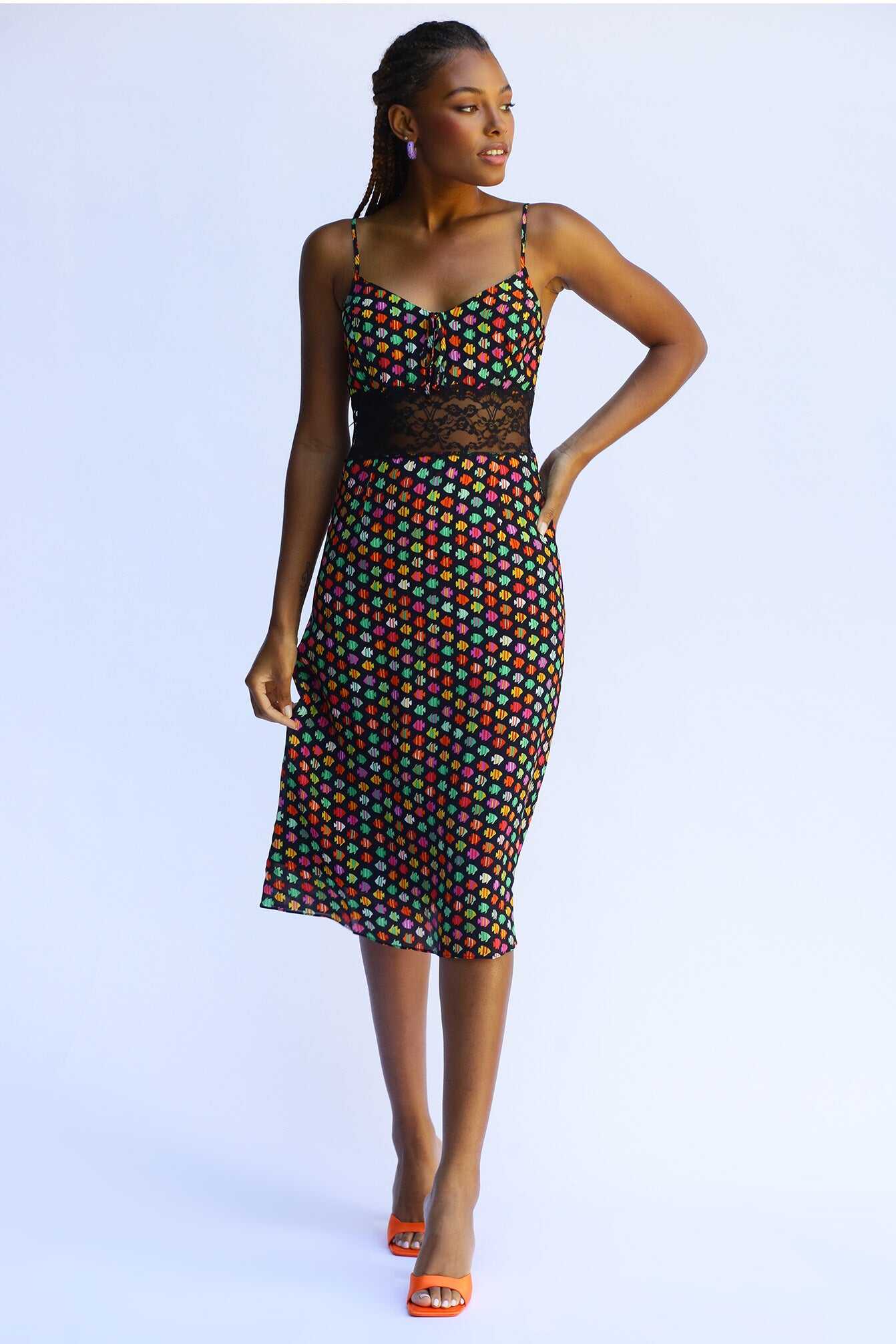Chrissy Lace Slip Dress