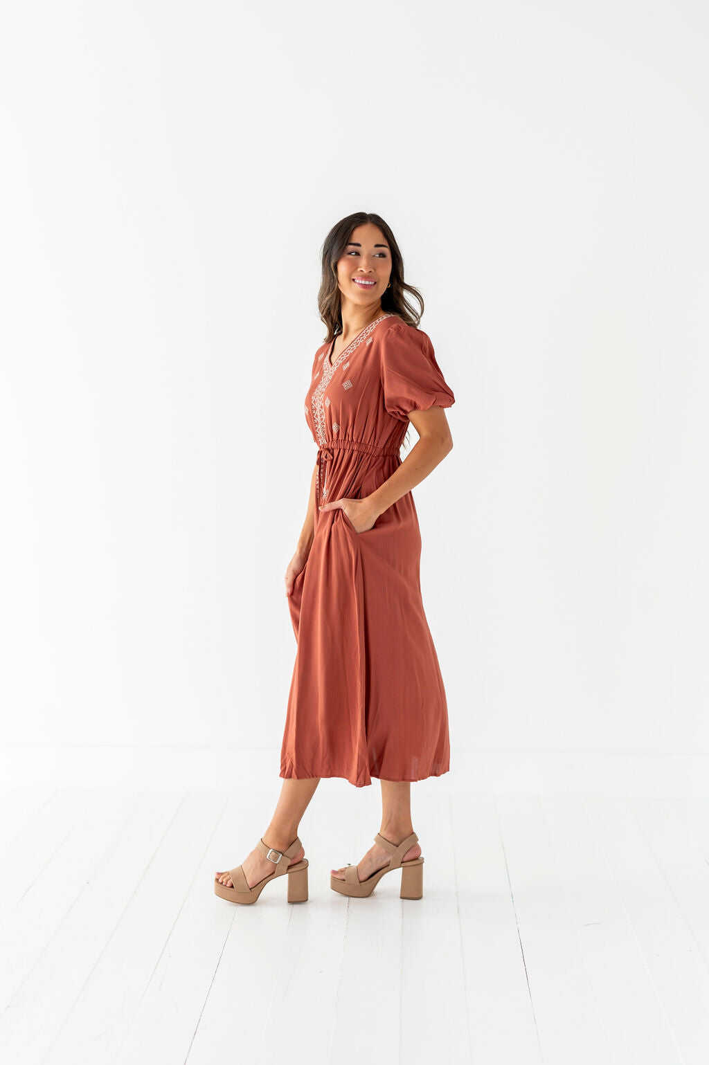 Colleen Embroidered Dress - Size 1X, 2X, & 3X Left