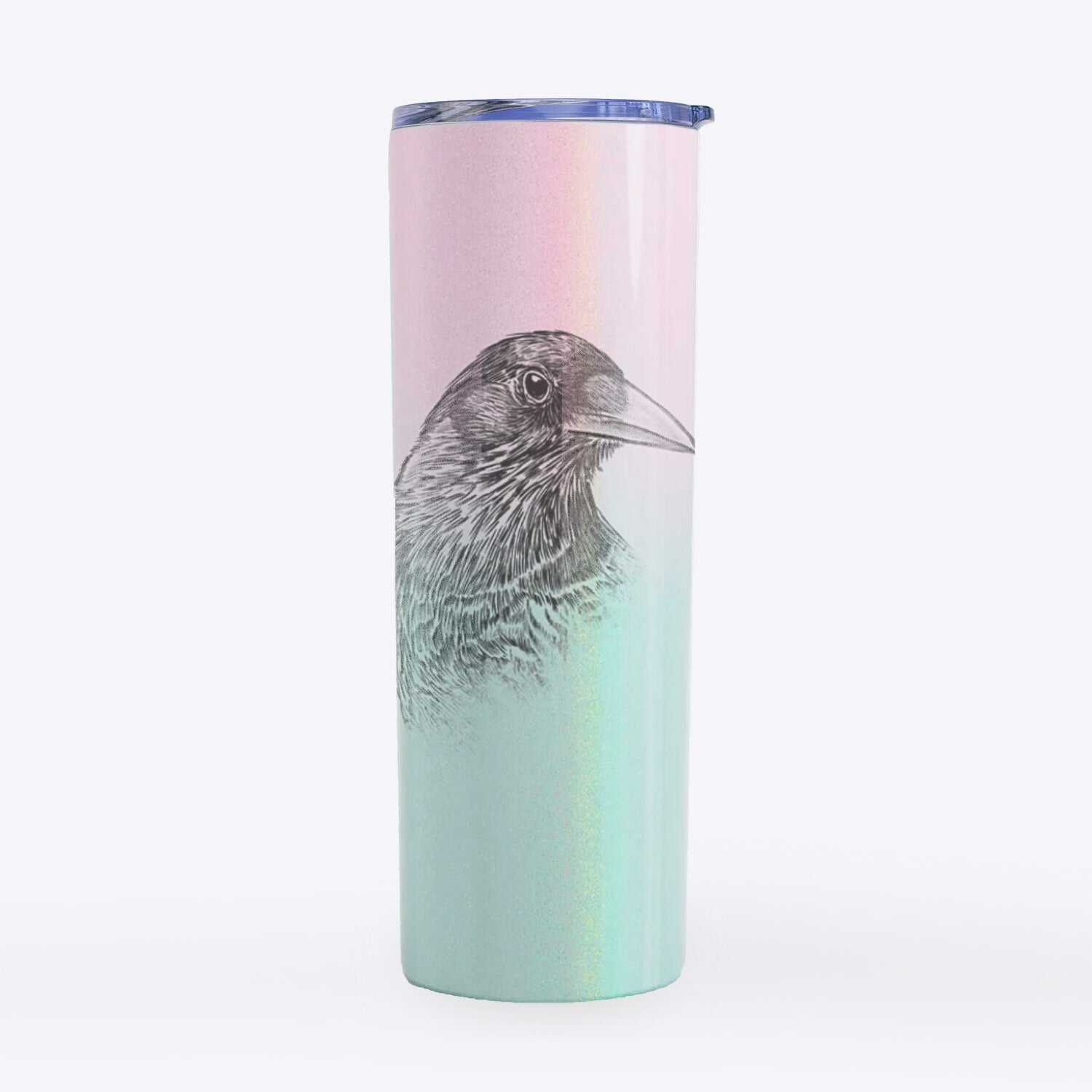 American Crow Bust - Corvus brachyrhynchos - 20oz Skinny Tumbler
