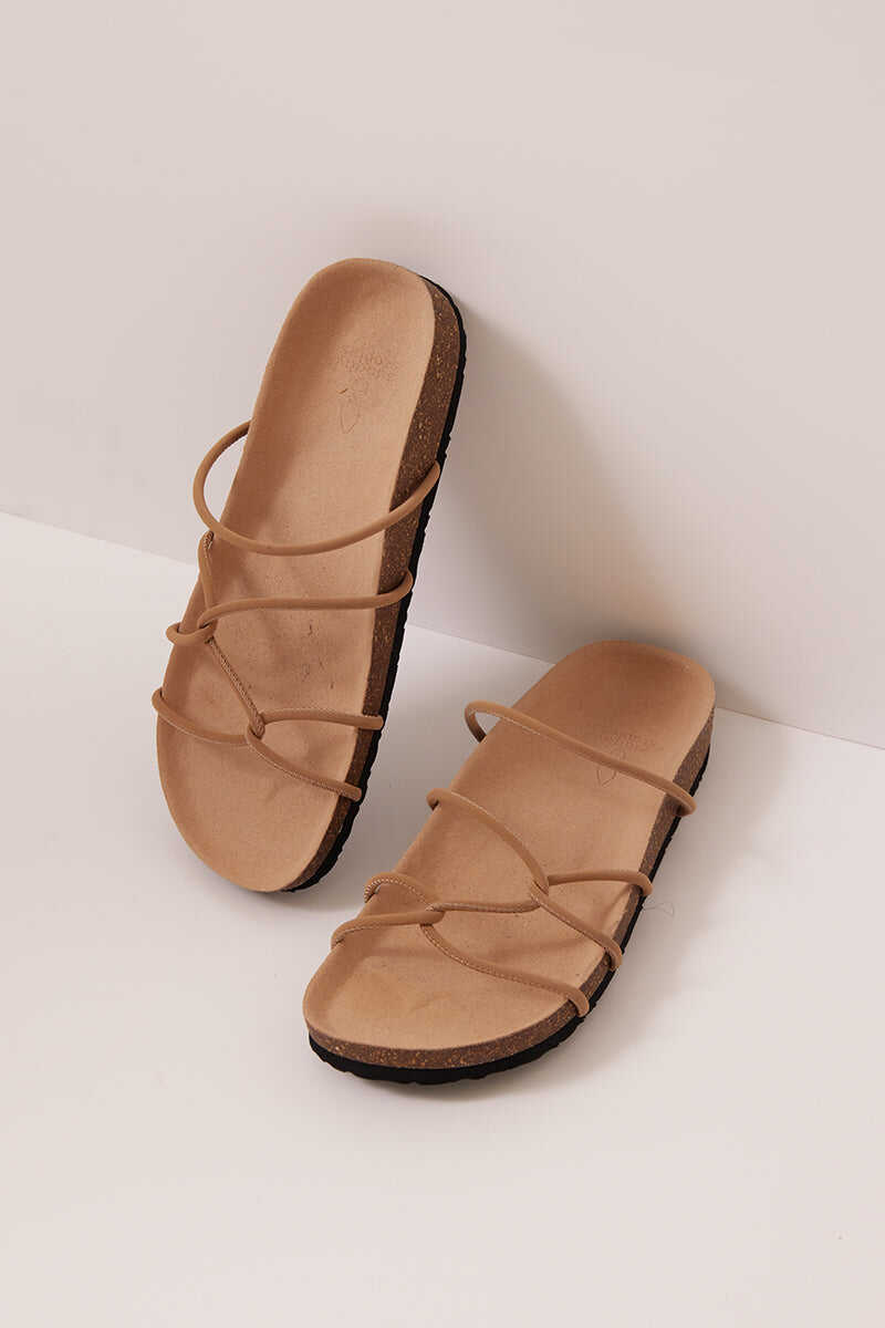 Mojave Strappy Chunky Sandals in Desert