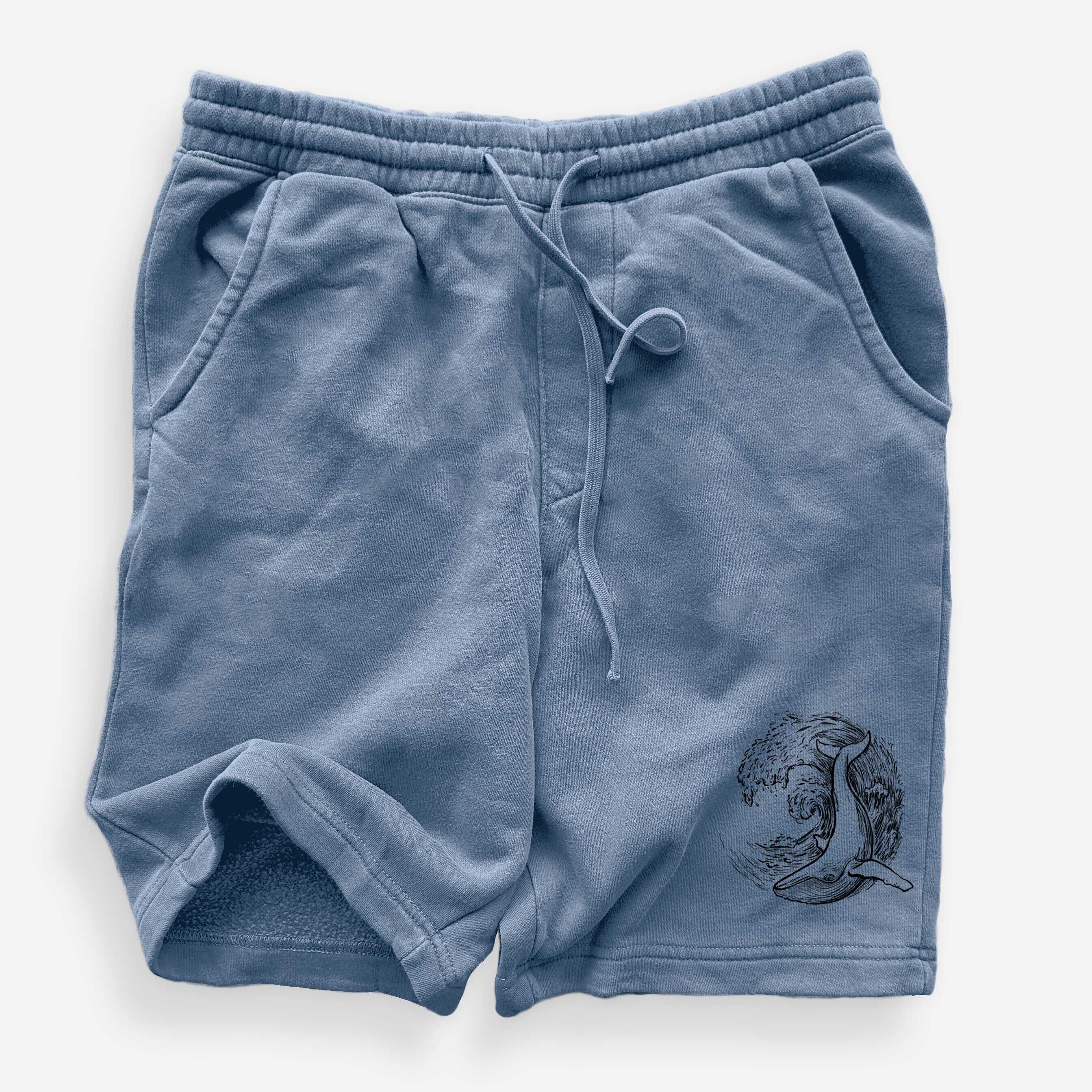 Whale Wave - Unisex Pigment Dyed Shorts