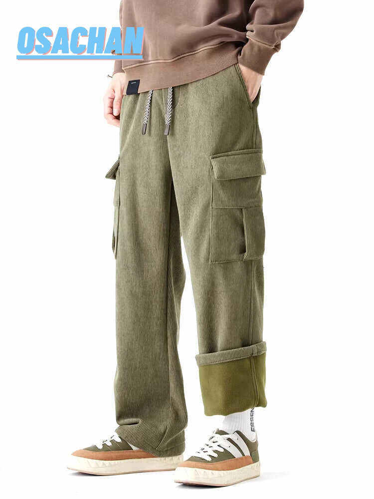 FLEECE LINED CARGO PANTS