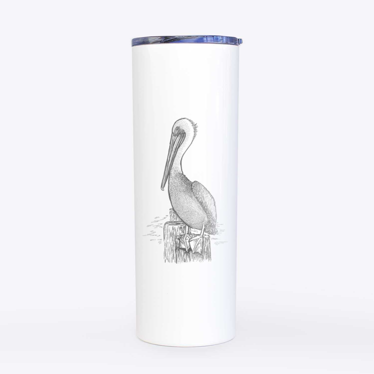 Pelecanus occidentalis - Brown Pelican - 20oz Skinny Tumbler