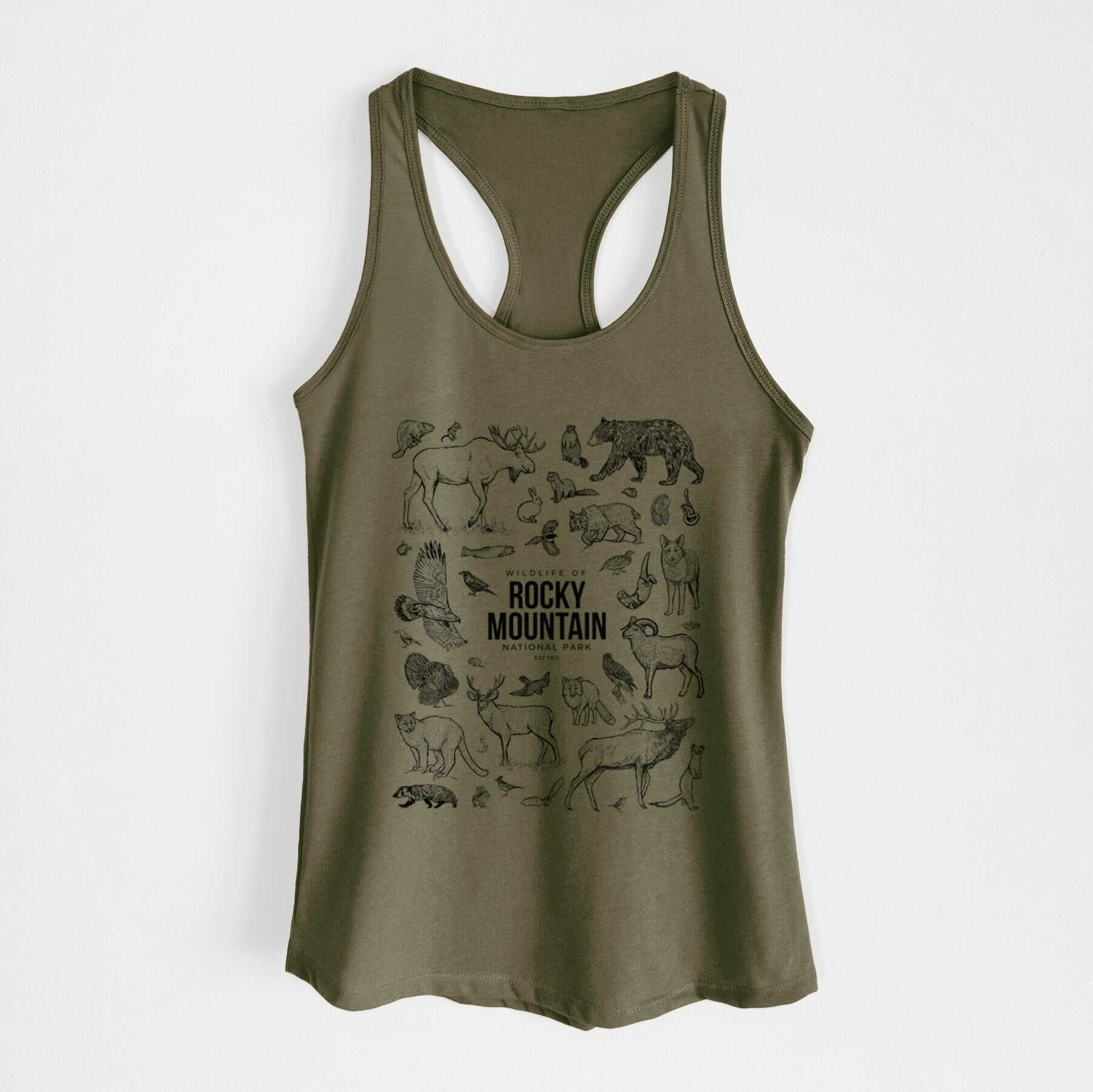 Wildlife of the Rocky Mountain National Park - Women's Racerback Tanktop