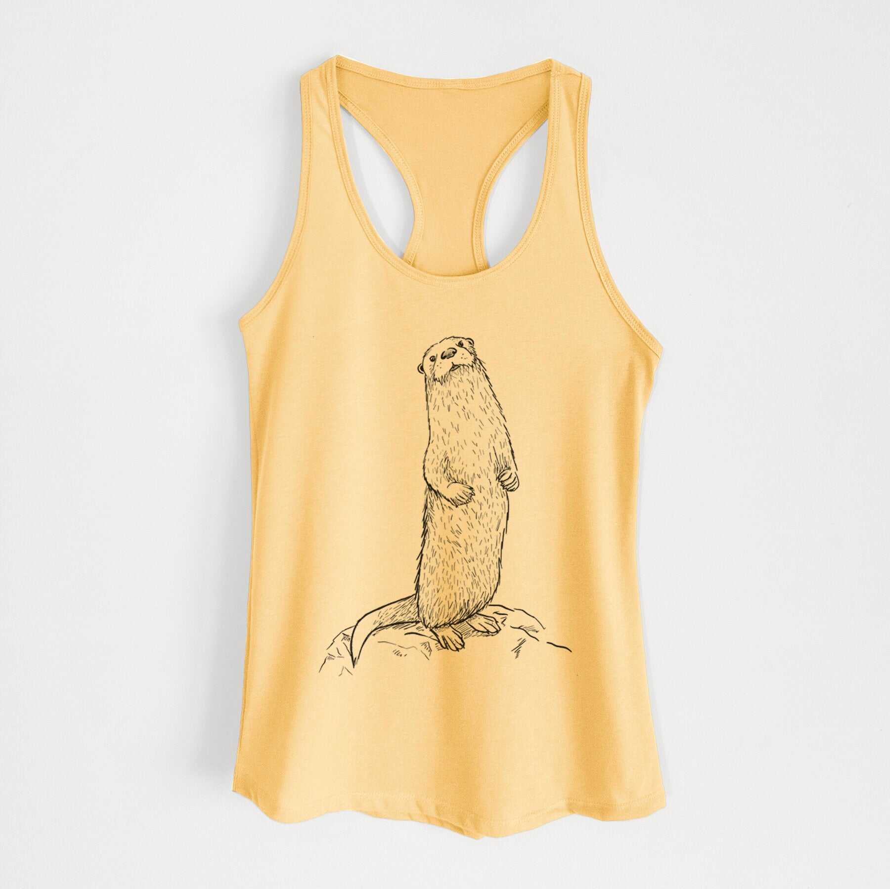 North American River Otter - Lontra canadensis - Women's Racerback Tanktop