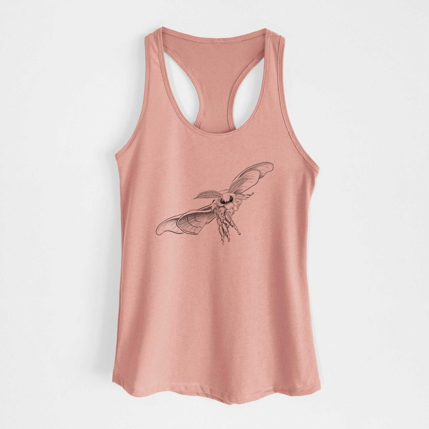 Domestic Silk Moth - Bombyx mori - Women's Racerback Tanktop