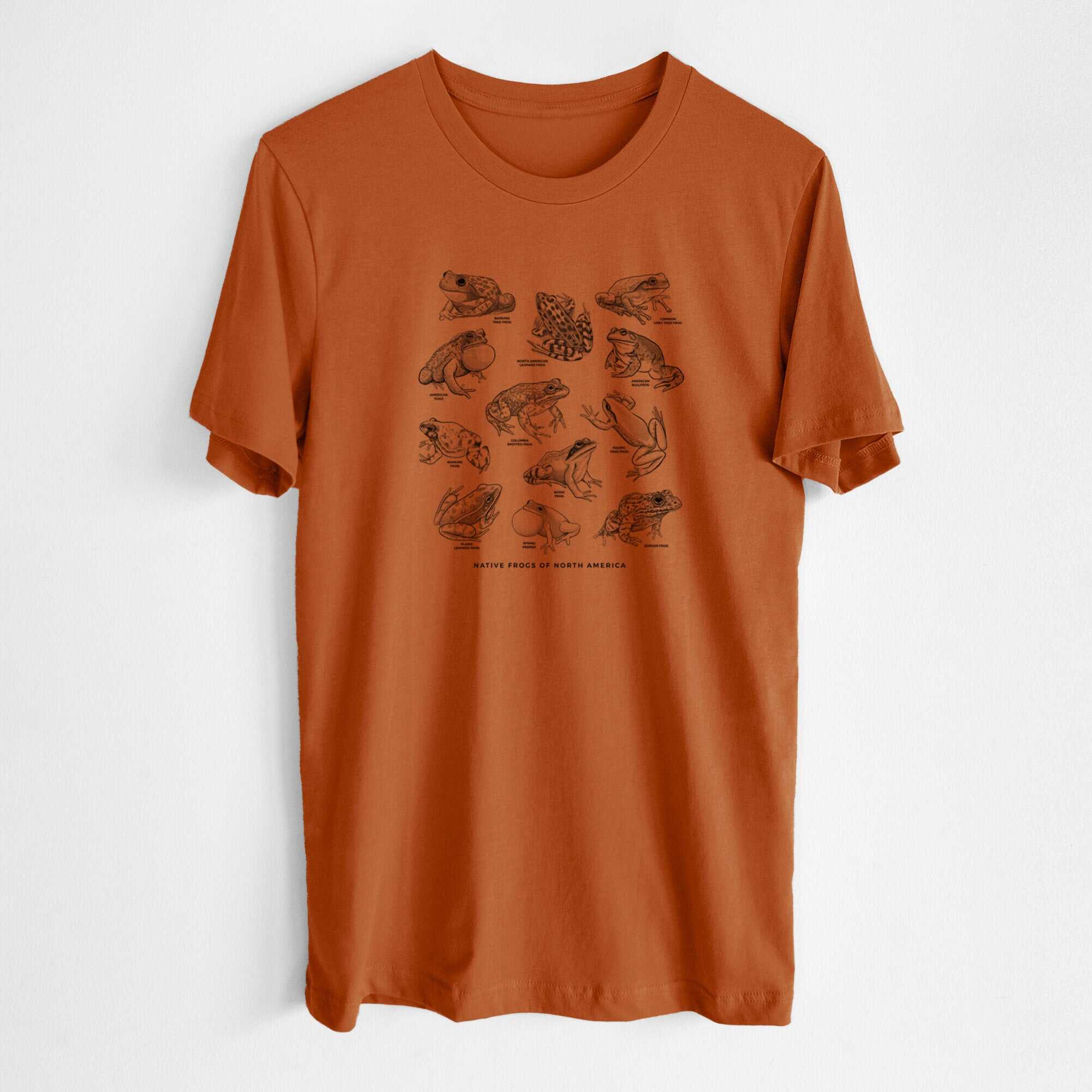 An Illustrated Guide to Native Frogs of North America - Lightweight 100% Cotton Unisex Crewneck