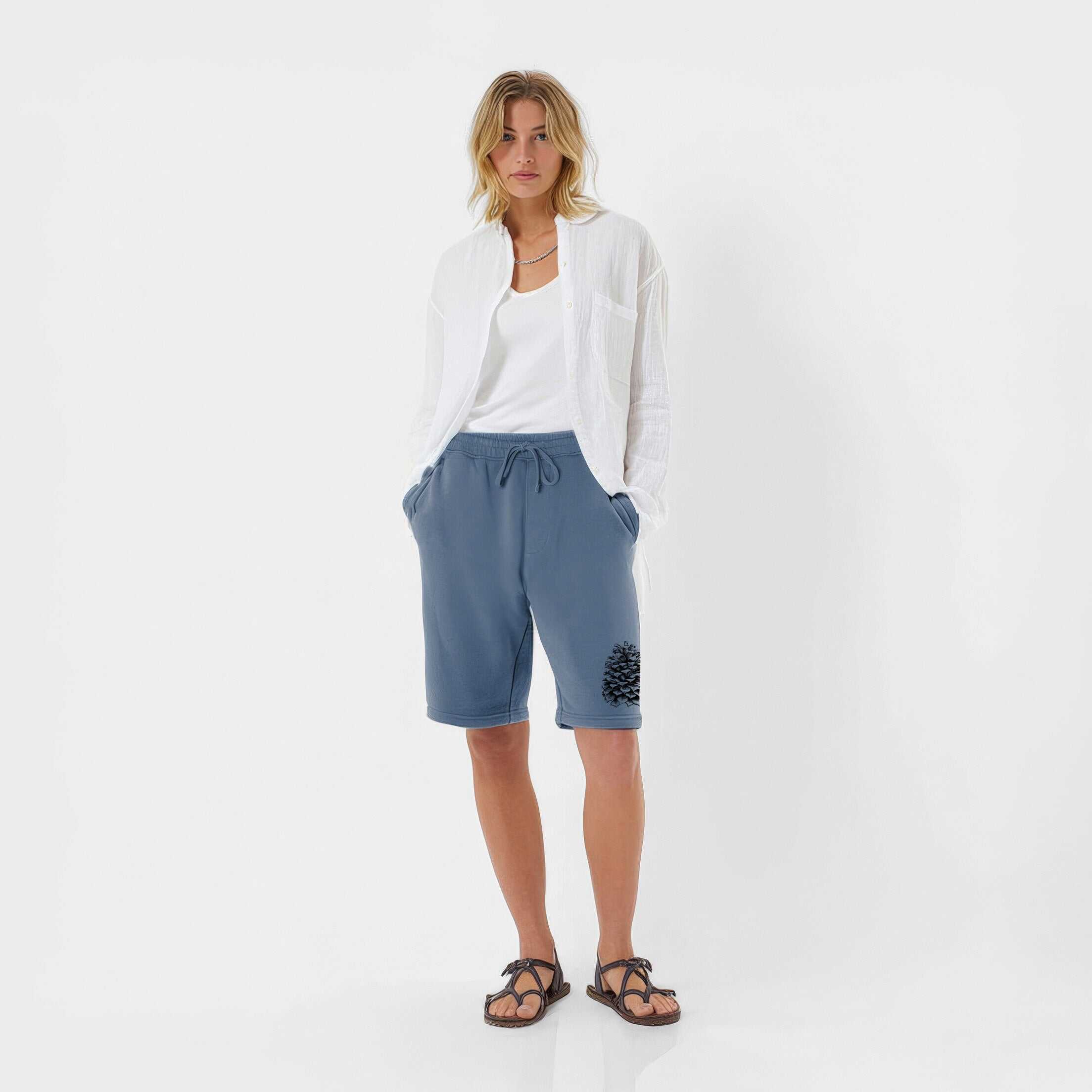 Pinus Jeffreyi - Jeffrey Pine Cone - Unisex Pigment Dyed Shorts
