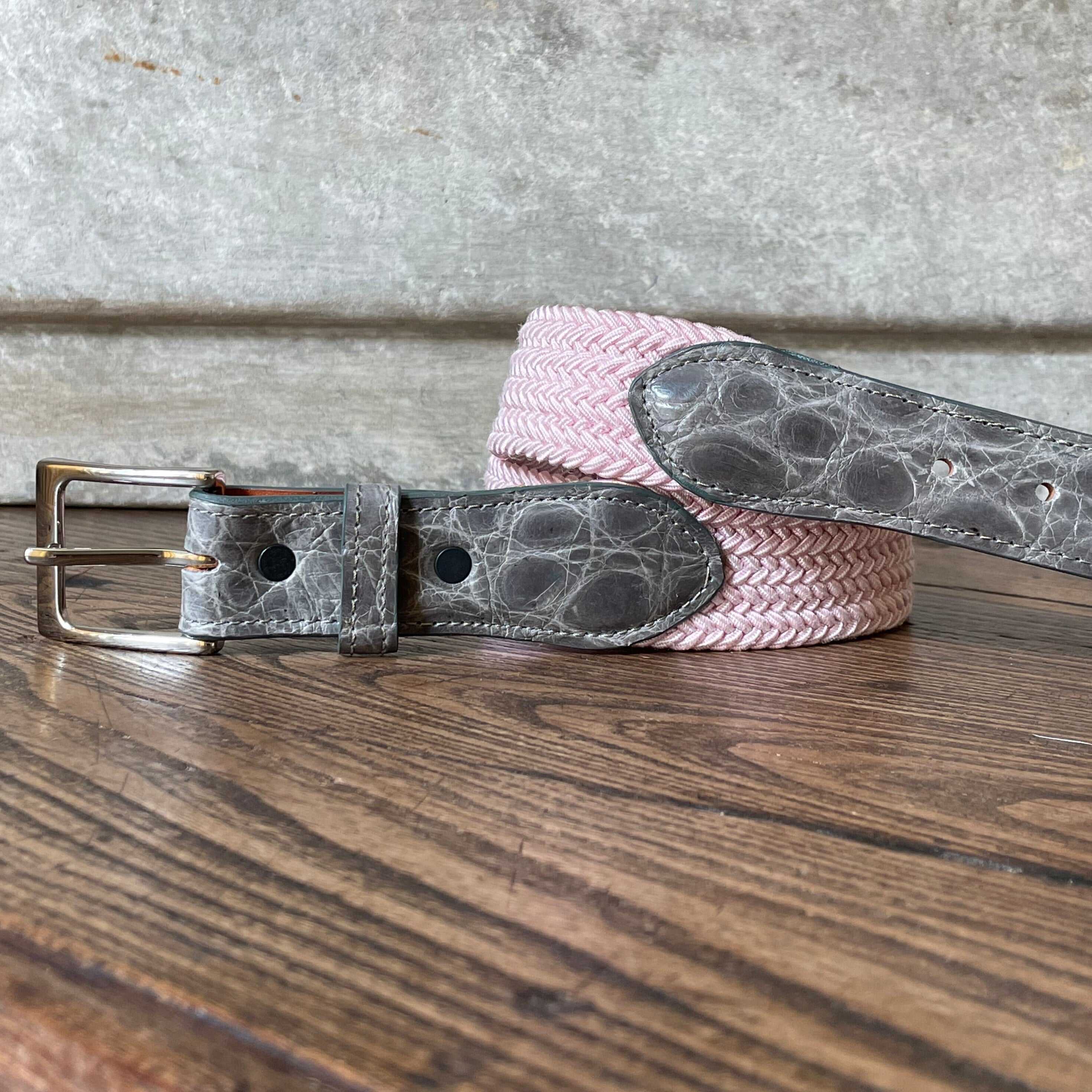 The Stretch Belt, Pink & White