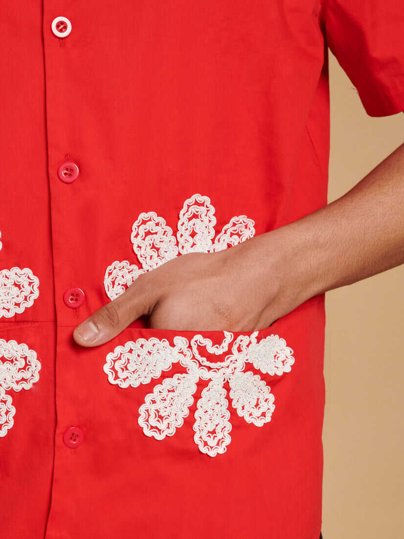 Rosario Trimmed Pockets Shirt