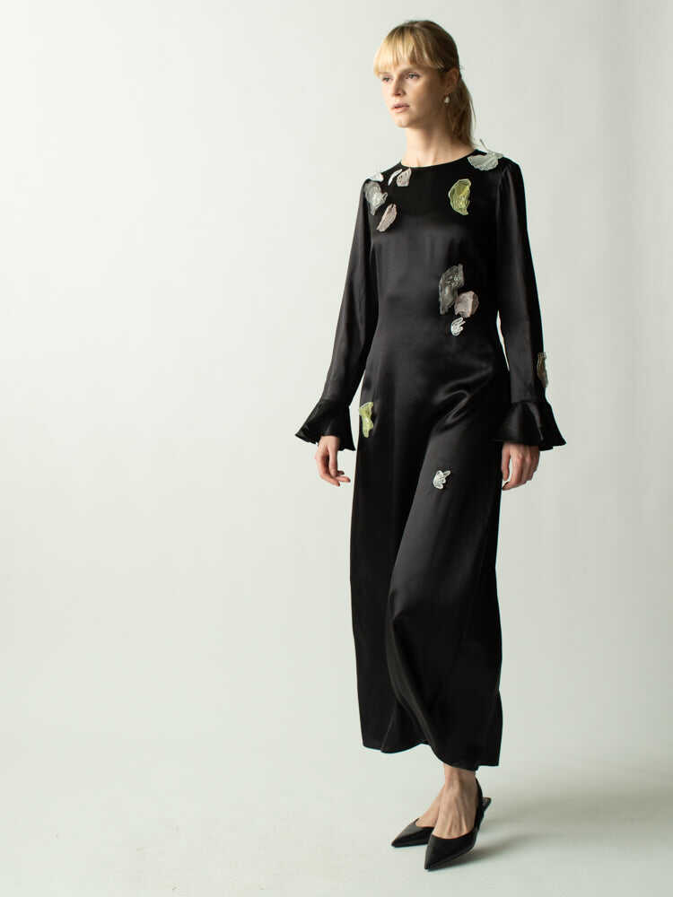 Yoko Embellished Silk Dress