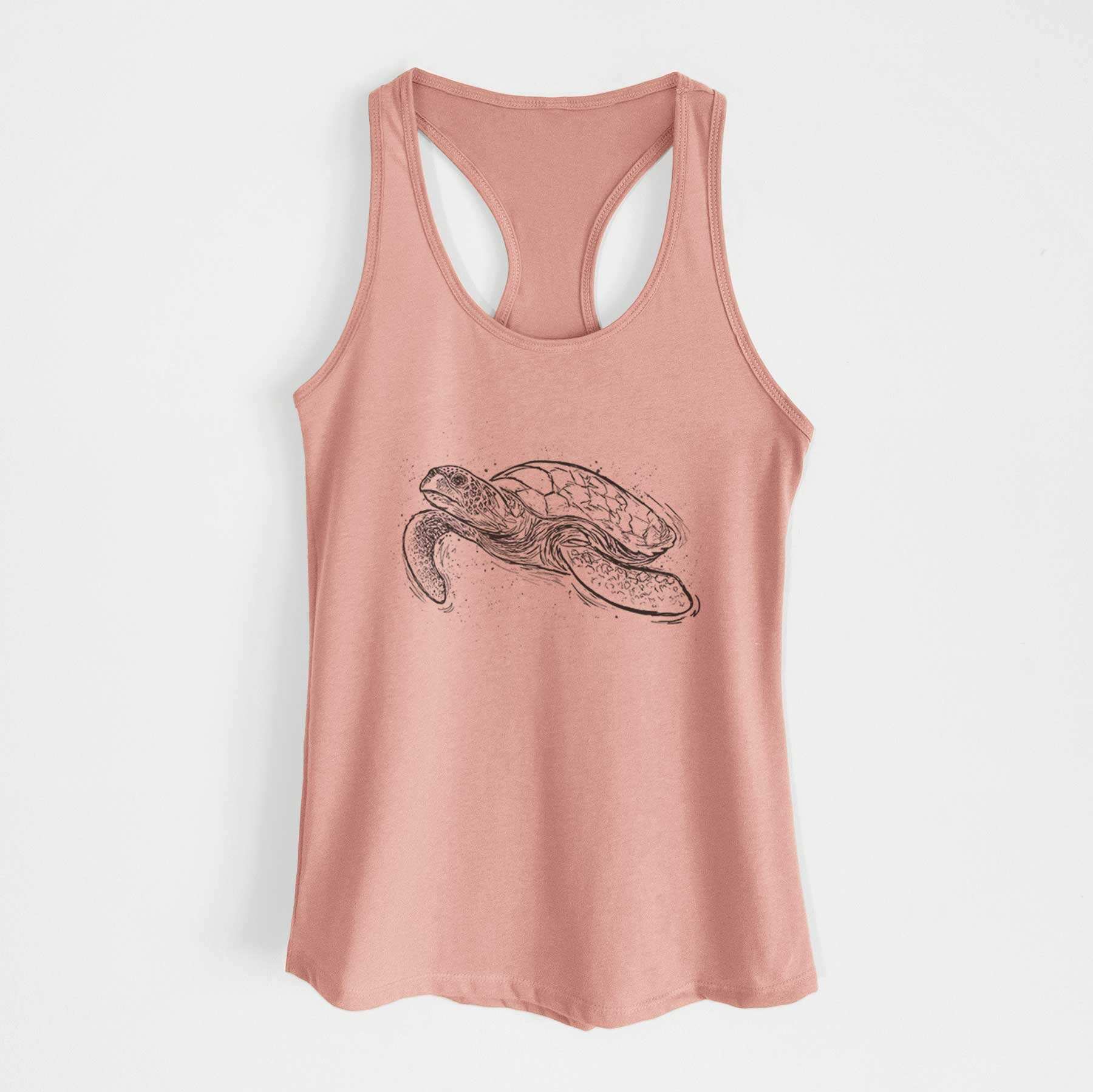Hawksbill Sea Turtle - Eretmochelys imbricata - Women's Racerback Tanktop