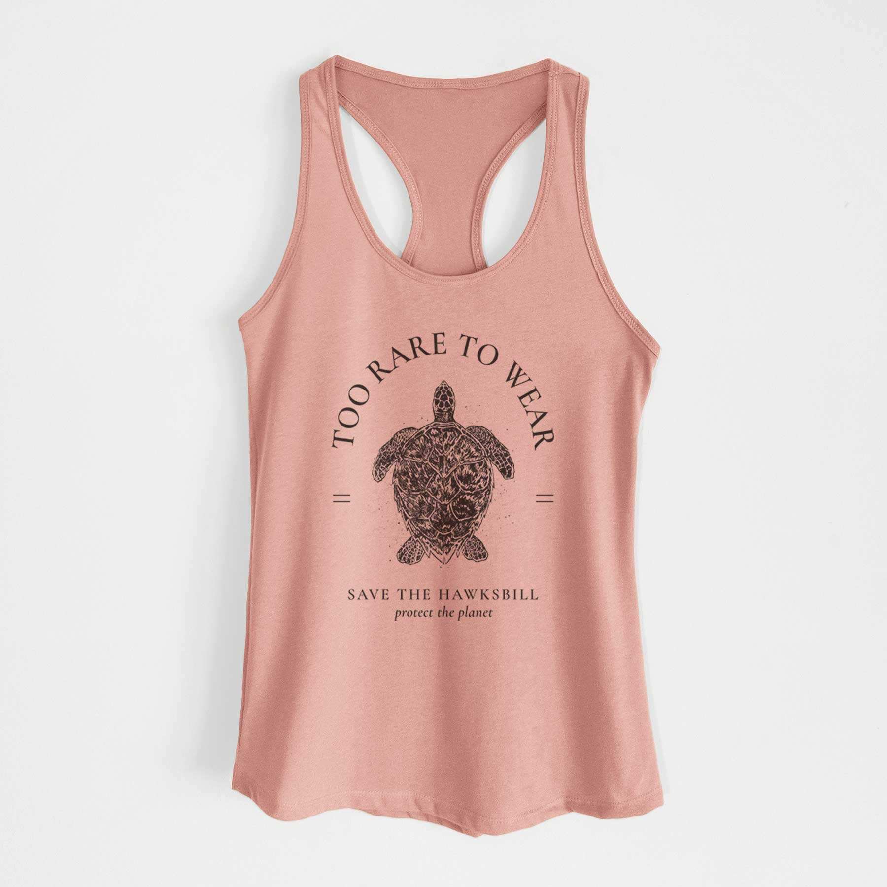 Too Rare to Wear - Save the Hawksbill - Women's Racerback Tanktop