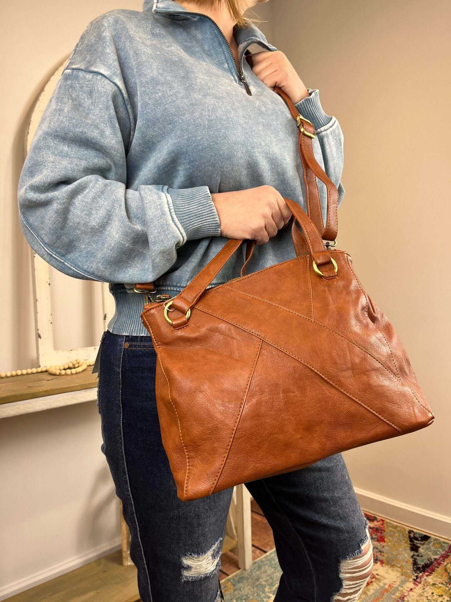 Janet Puzzle Convertible Crossbody Handbag Purse