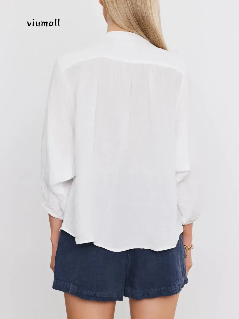 viumall Simple White Top