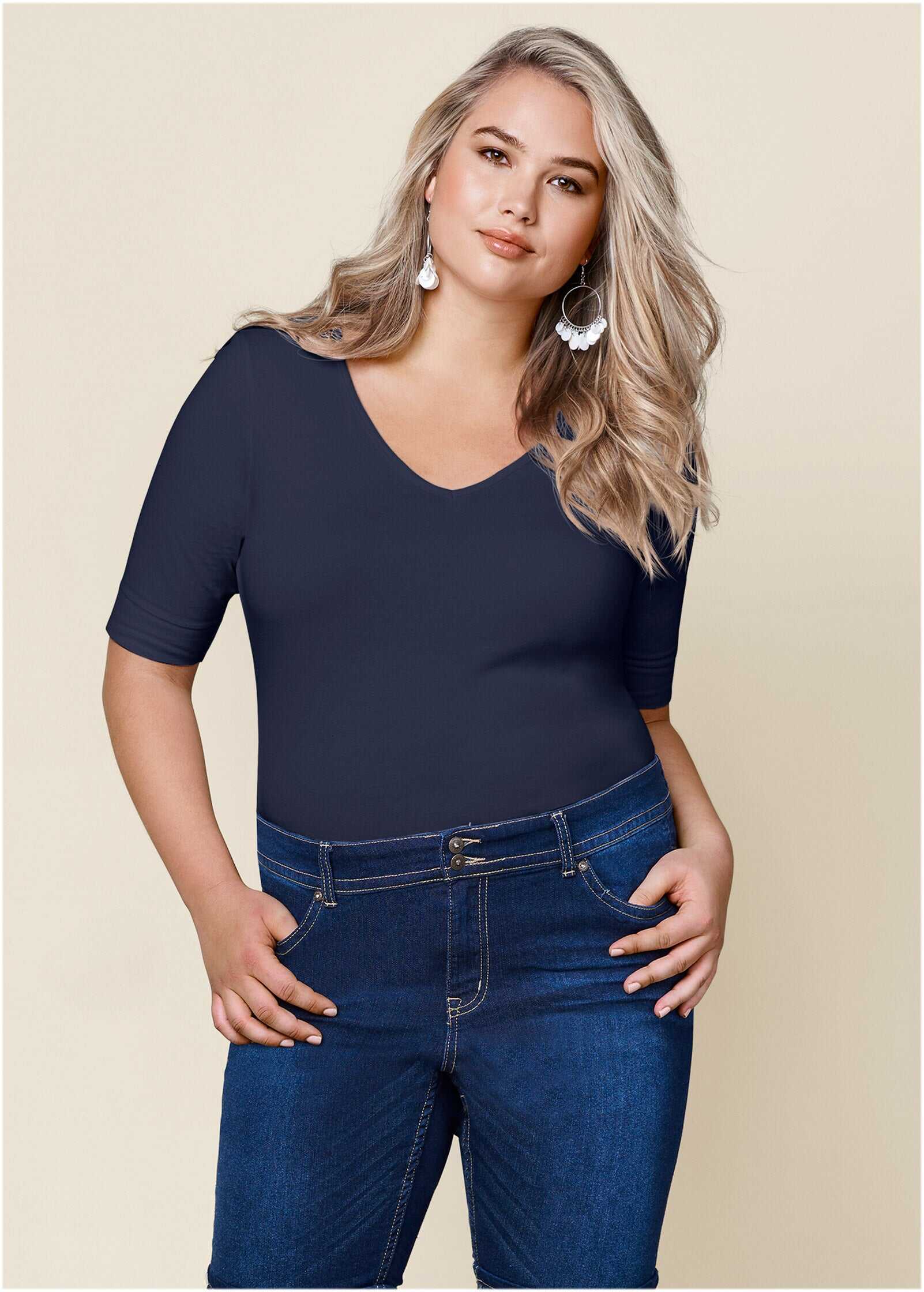 Long And Lean Tee - Navy
