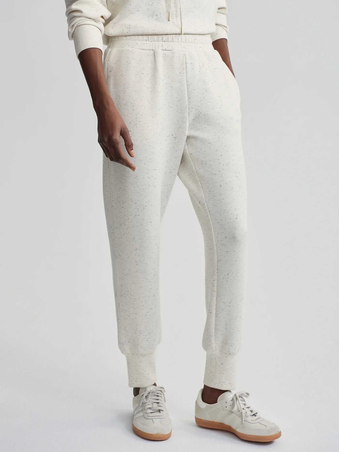 Varley The Slim Cuff Pant 27.5 in Ivory Marl Fleck