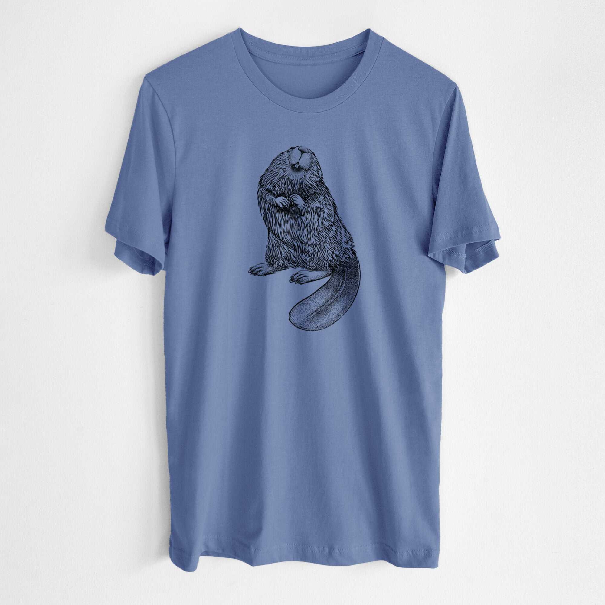 North American Beaver - Castor canadensis - Lightweight 100% Cotton Unisex Crewneck
