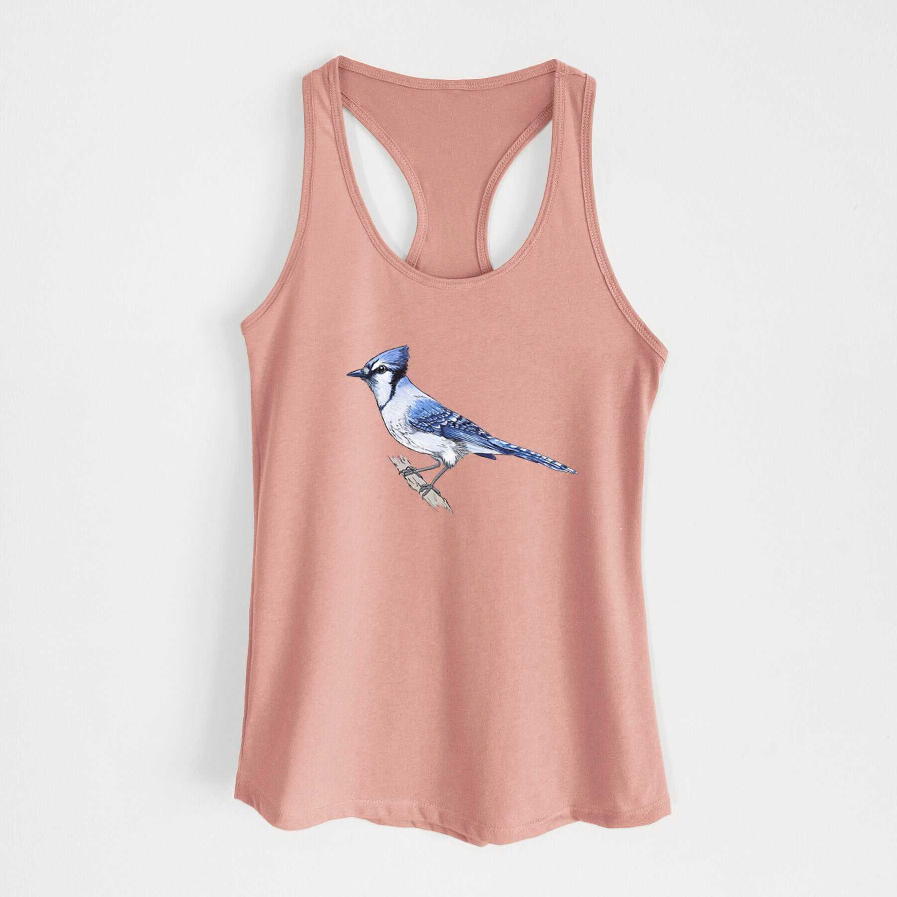 Vibrant Blue Jay - Cyanocitta cristata - Women's Racerback Tanktop