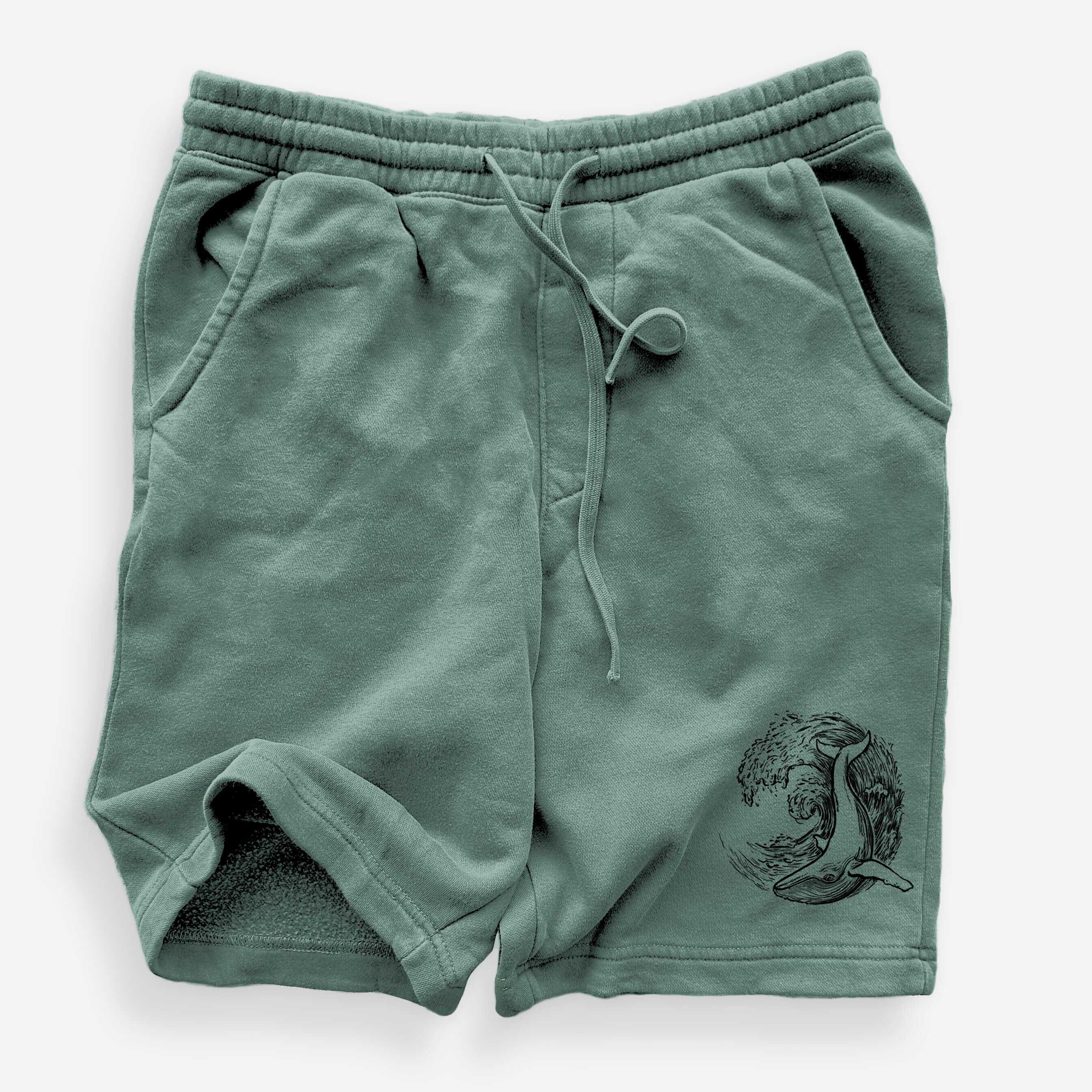 Whale Wave - Unisex Pigment Dyed Shorts