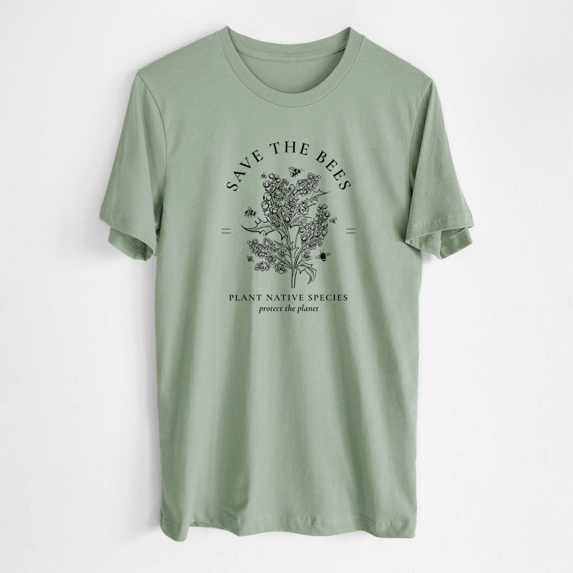 Save the Bees - Plant Native Species - Lightweight 100% Cotton Unisex Crewneck