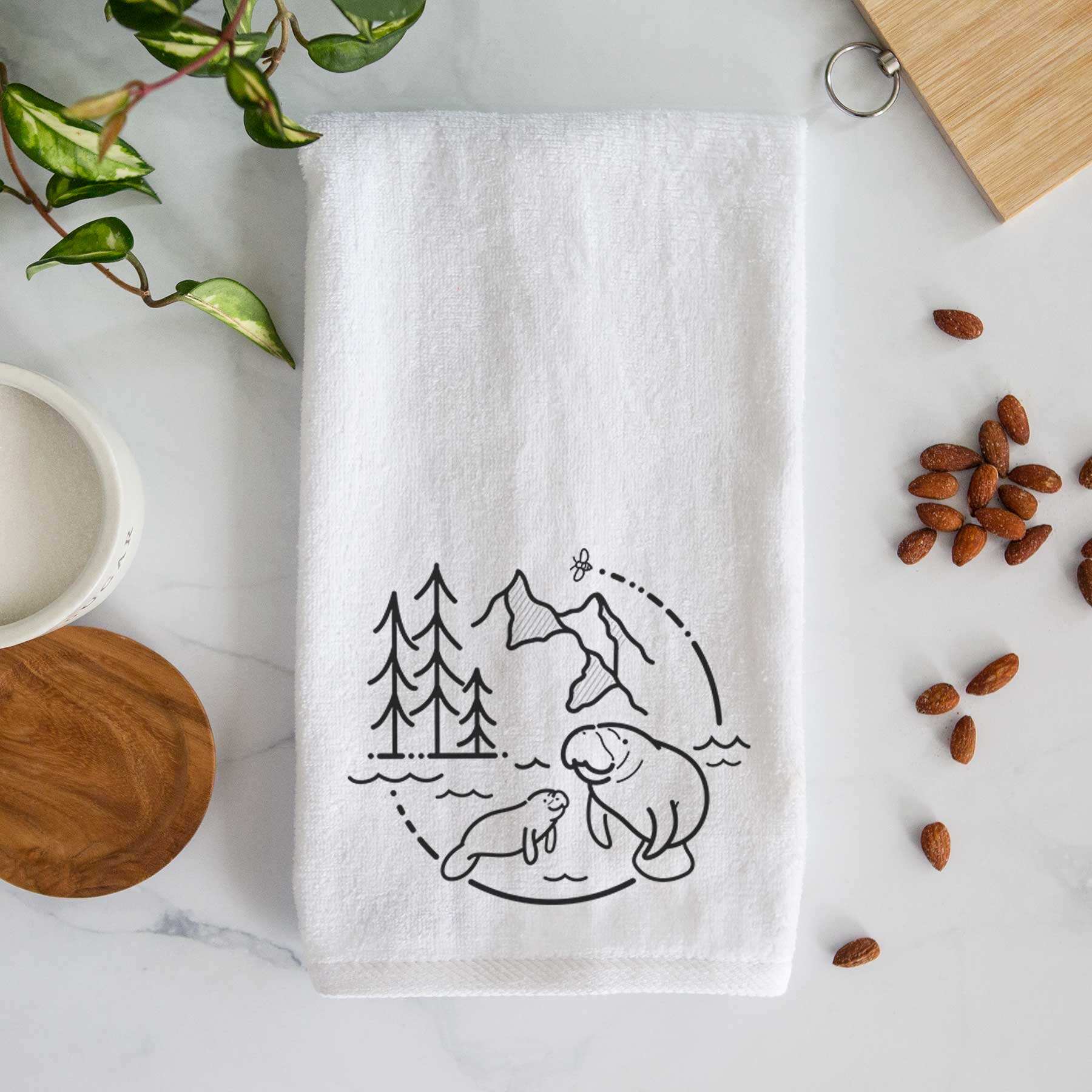 It's All Connected - Manatee Premium Decorative Hand Towel