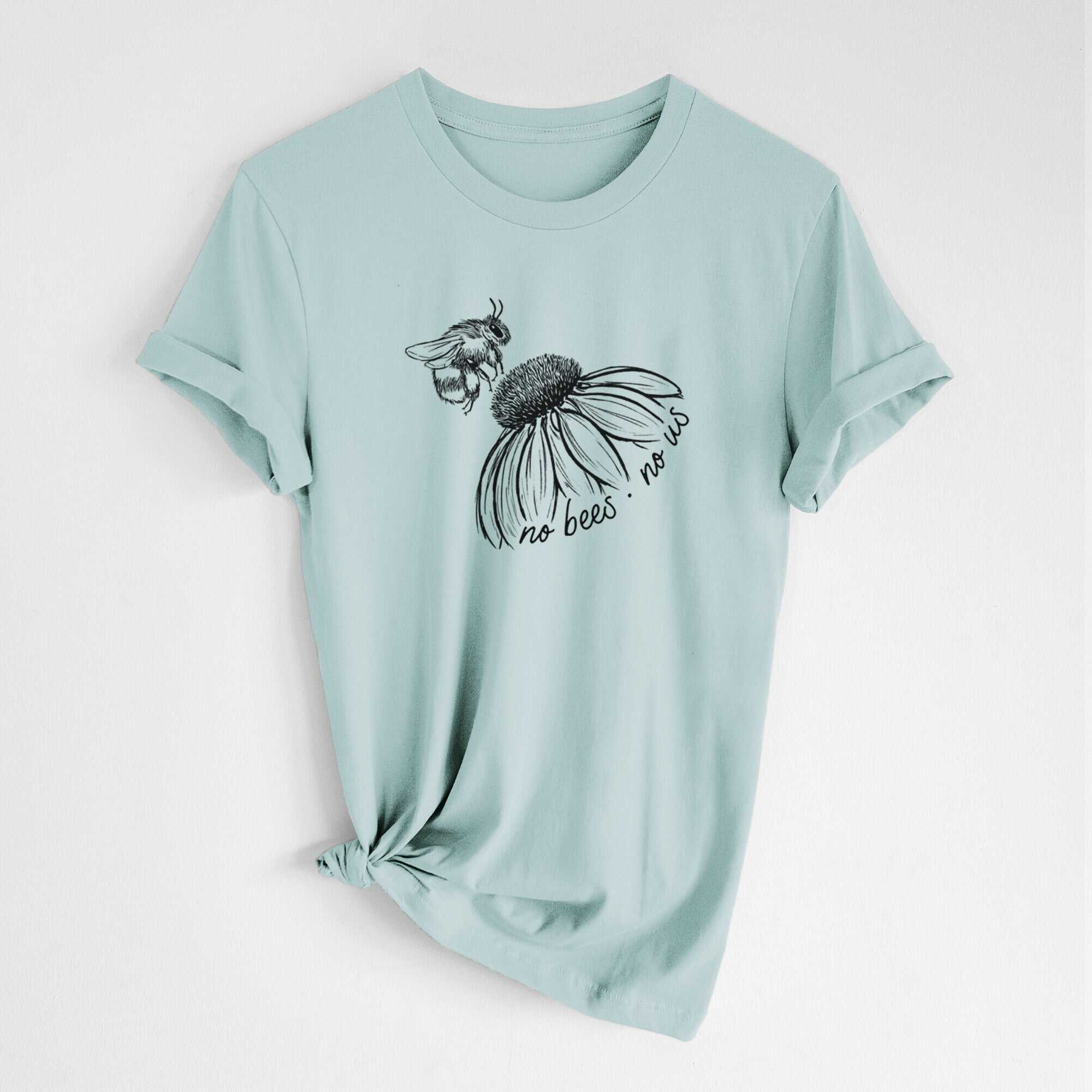 No Bees No Us - Lightweight 100% Cotton Unisex Crewneck