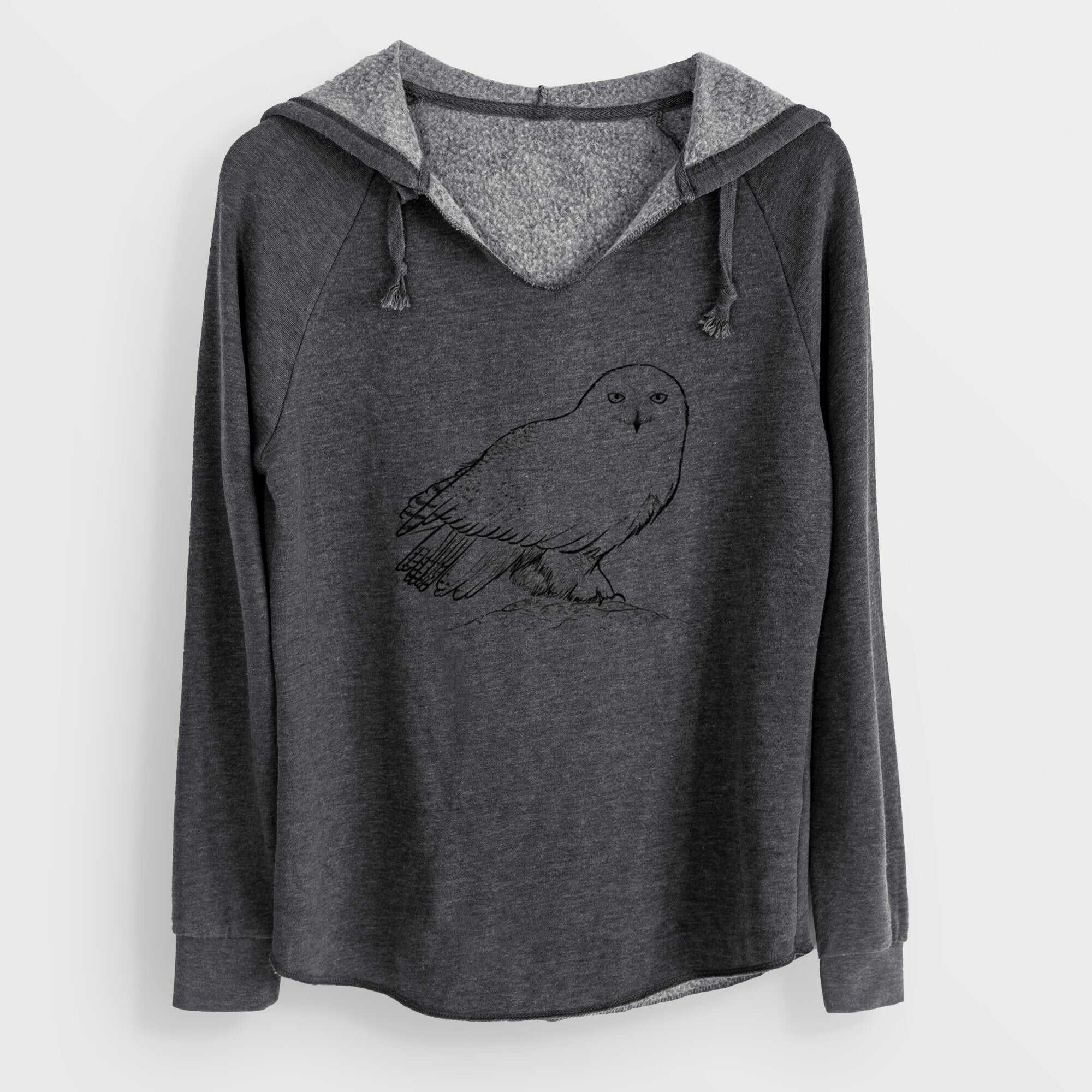 Snowy Owl - Bubo scandiacus - Cali Wave Hooded Sweatshirt