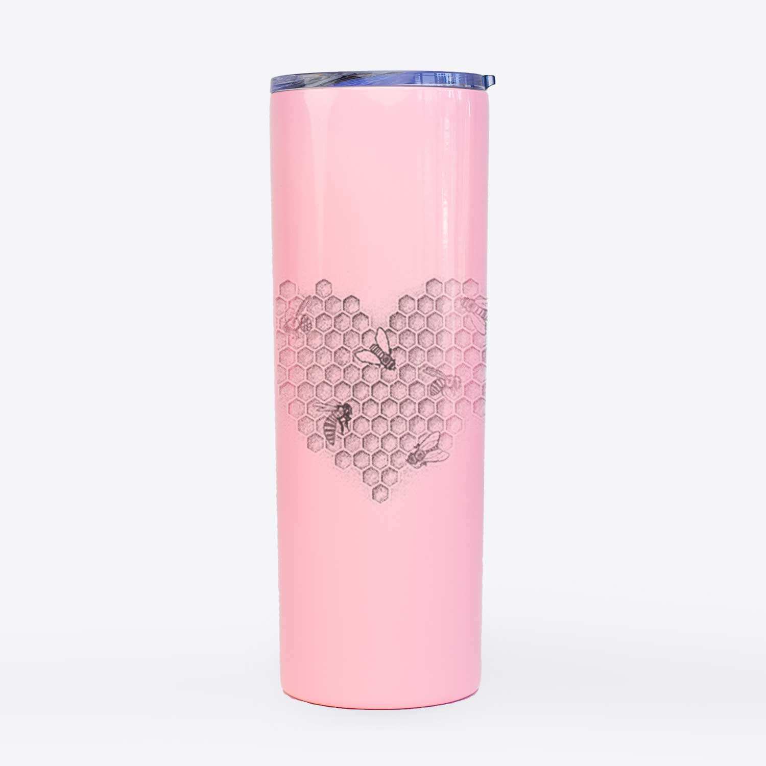 Honeycomb Heart with Bees - 20oz Skinny Tumbler