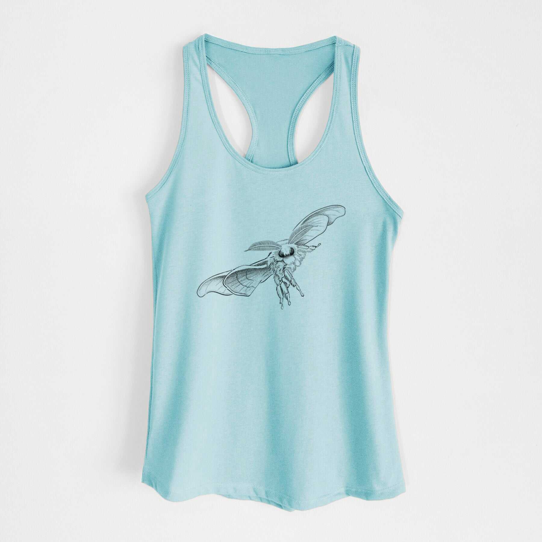 Domestic Silk Moth - Bombyx mori - Women's Racerback Tanktop