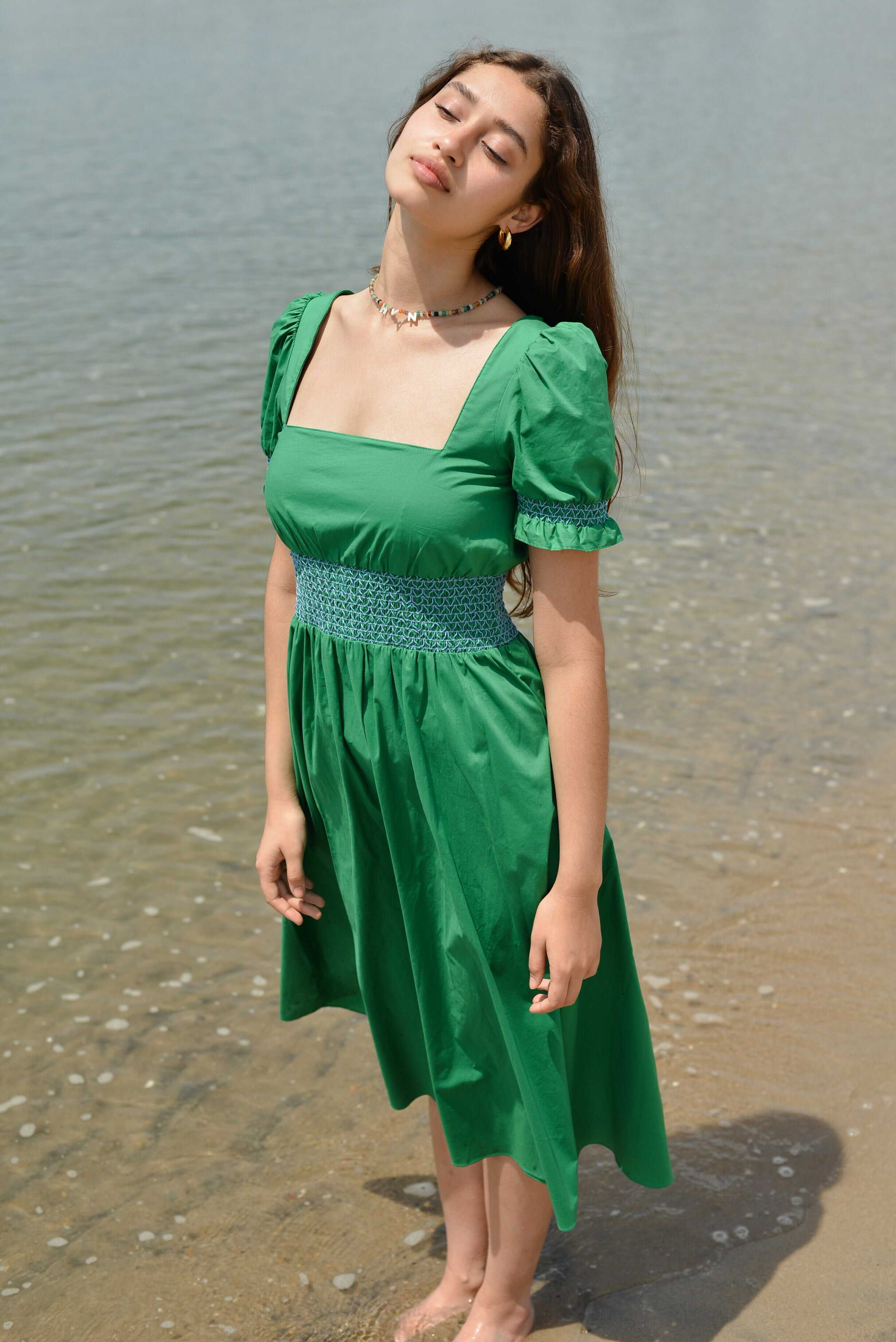 Holland Dress w. Smocked Waist
