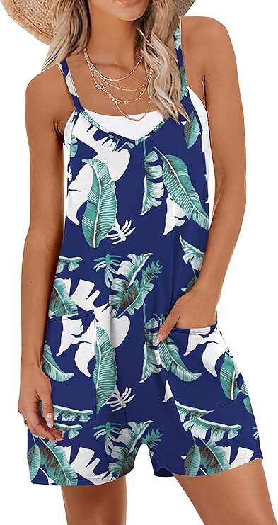 Loose Fit Sleeveless Romper Featuring Soft Stretch And Light Feel